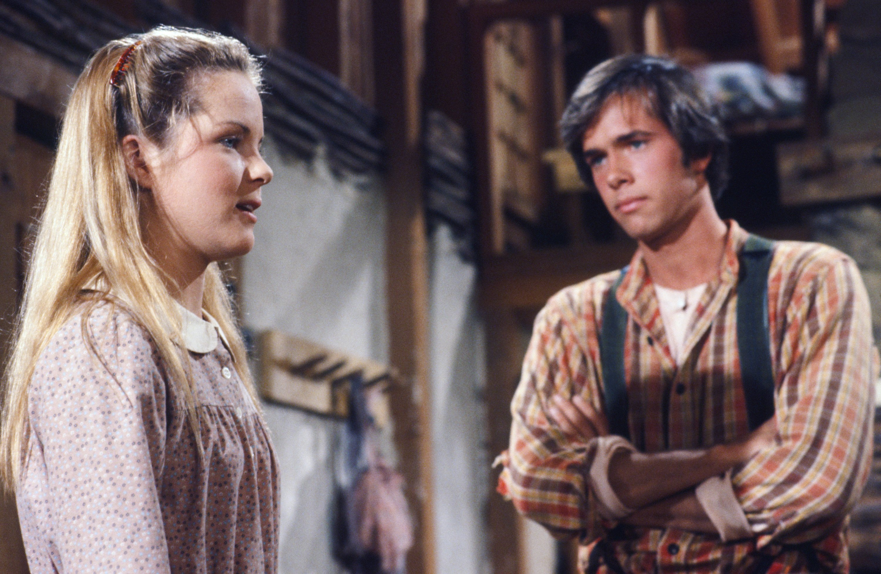 Melisssa Sue Anderson as Mary Ingalls Kendall, Robert Kenneally as Seth Barton on 'Little House on the Prairie'
