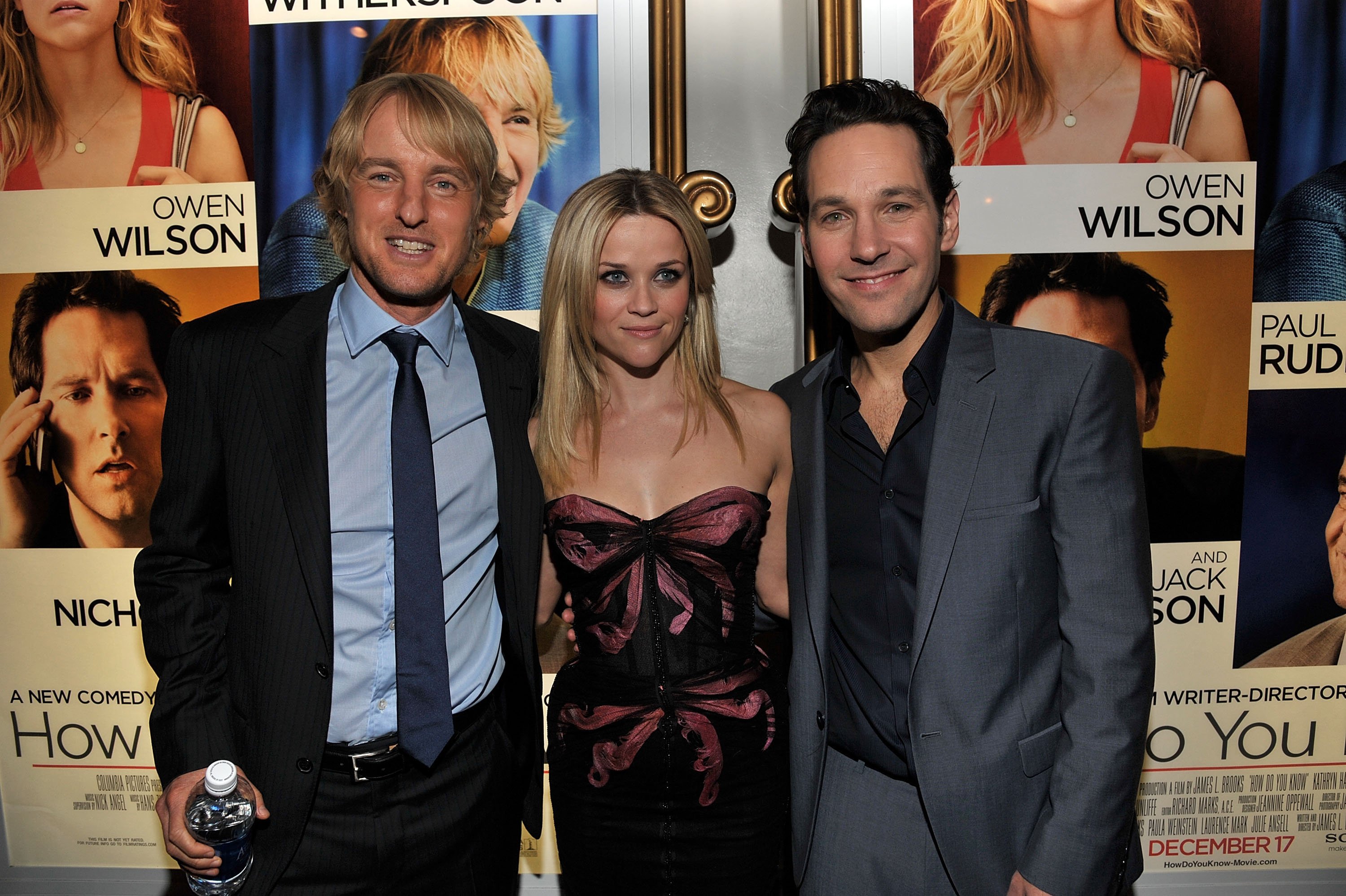 (L-R): Owen Wilson, Reese Witherspoon, and Paul Rudd attend the 'How Do You Know' Los Angeles Premiere on December 13, 2010