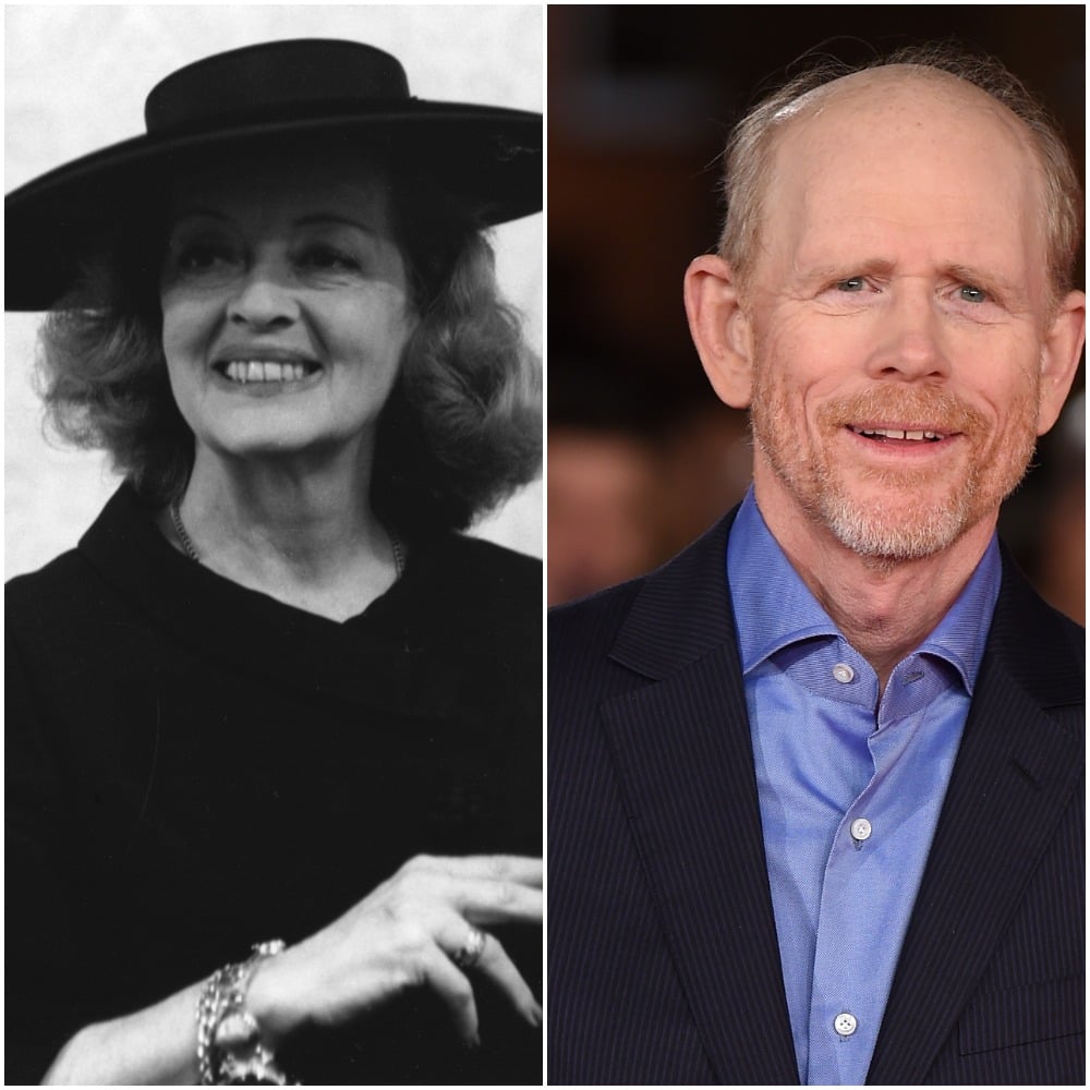 Bette Davis, left, and Ron Howard