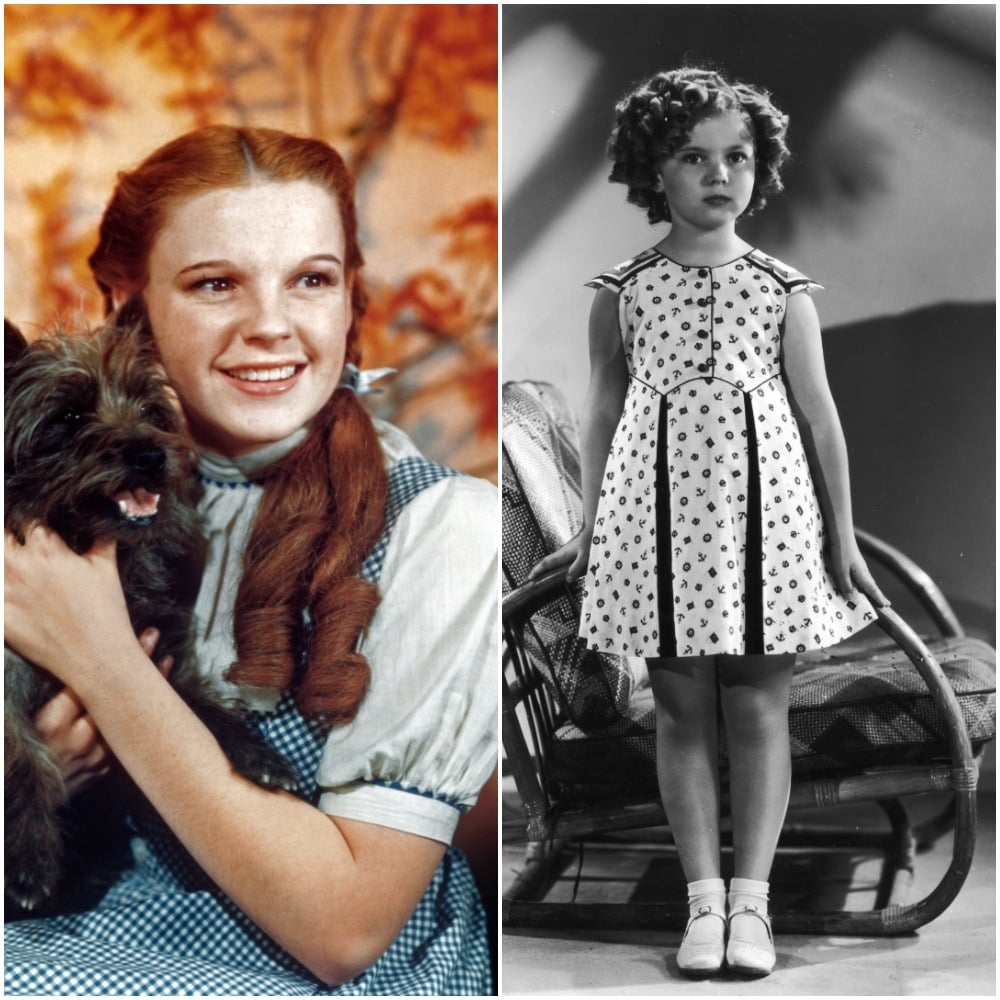 (L-R): Judy Garland in 1939 and Shirley Temple in 1938
