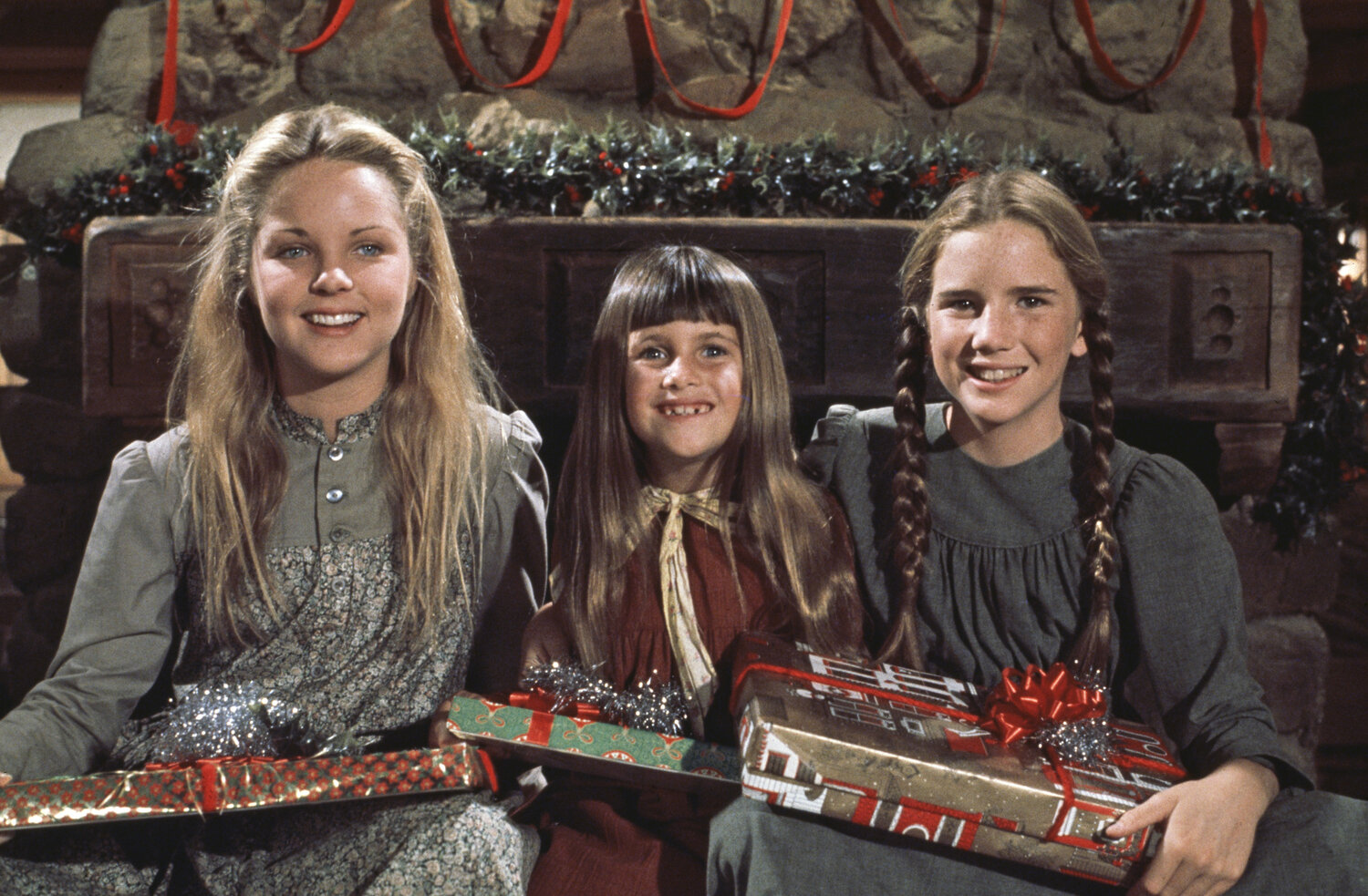 Melissa Sue Anderson as Mary Ingalls, Lindsay/Sidney Greenbush as Carrie Ingalls, Melissa Gilbert as Laura Elizabeth Ingalls