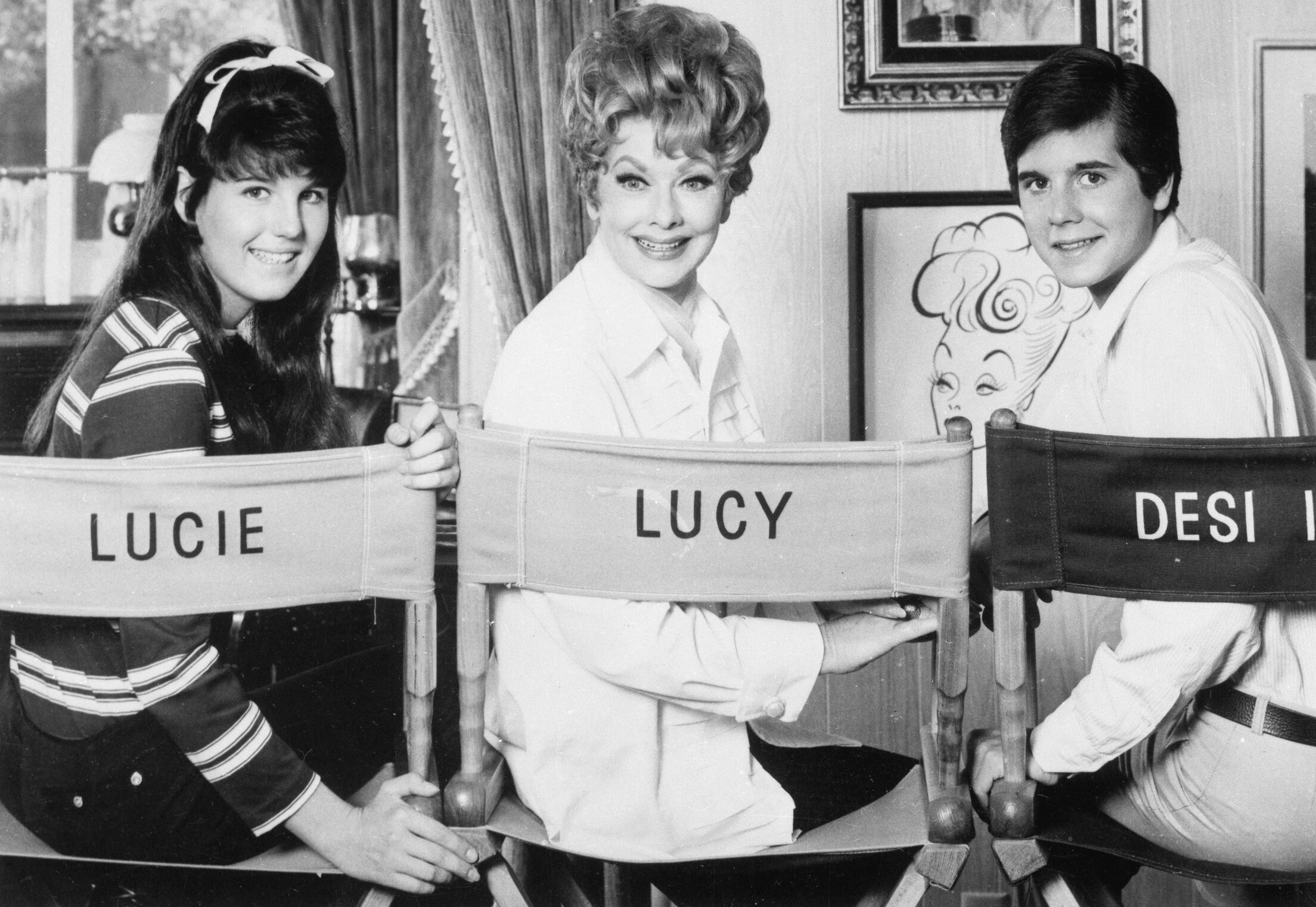 Lucille Ball with daughter Lucie Arnaz and son Desi Arnaz Jr.