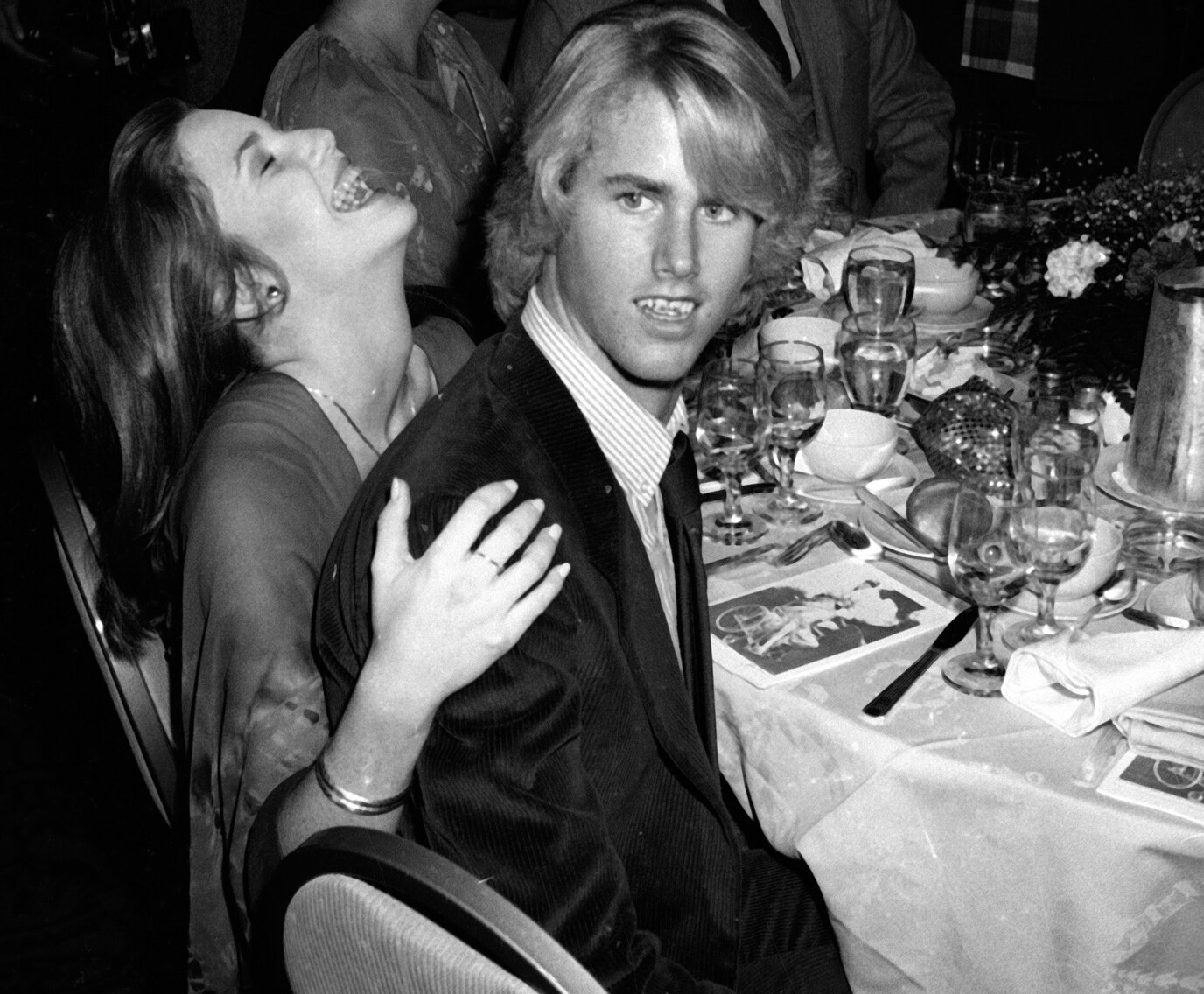 Melissa Gilbert and Michael Landon Jr. attend Third Annual Media Awards on January 22, 1981 at the Beverly Hilton Hotel in Beverly Hills, California