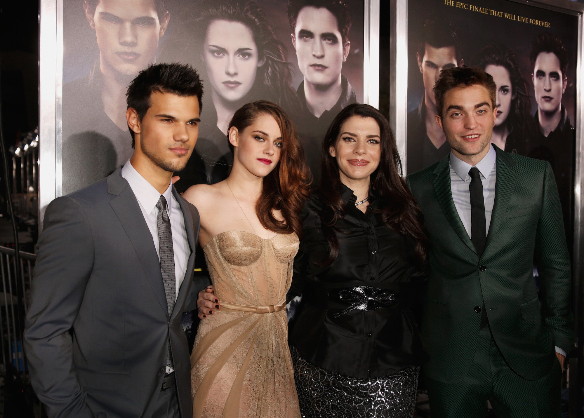 Taylor Lautner, Kristen Stewart, Stephenie Meyer, and Robert Pattinson at 'The Twilight Saga: Breaking Dawn - Part 2' Los Angeles premiere on Nov. 12, 2012