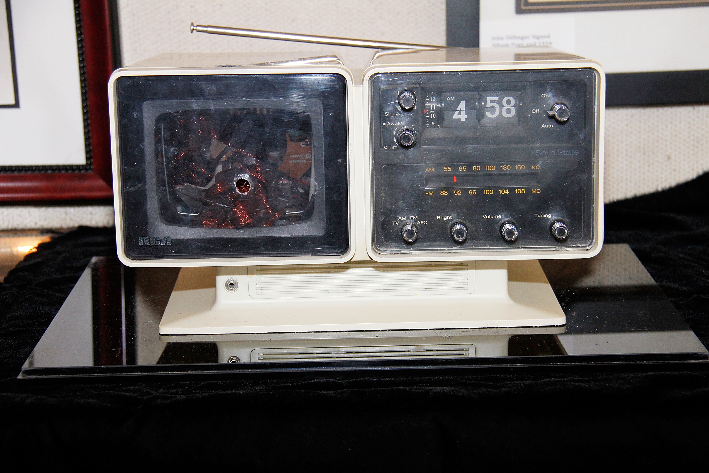 Elvis Presley's TV on a table