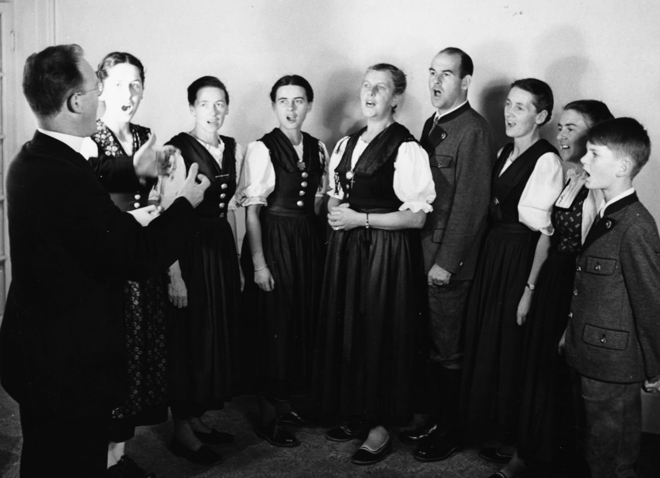 The real von Trapp family in 1950