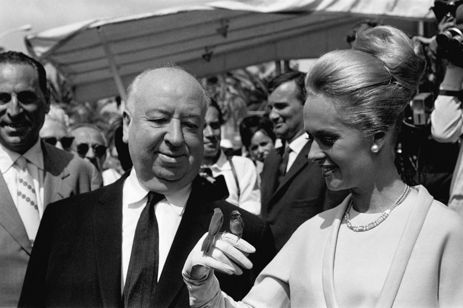 Alfred Hitchcock and Tippi Hedren