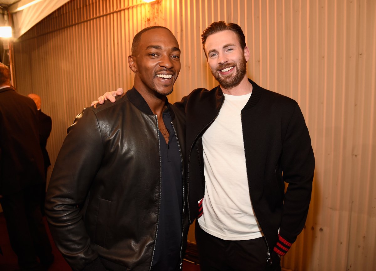 Anthony Mackie and Chris Evans 