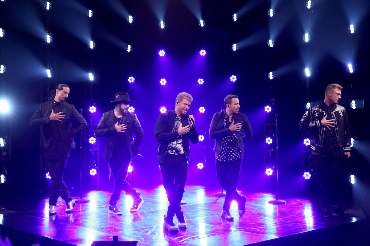 The Backstreet Boys perform "Don't Go Breaking My Heart" on June 28, 2018 | Andrew Lipovsky/NBC/NBCU Photo Bank