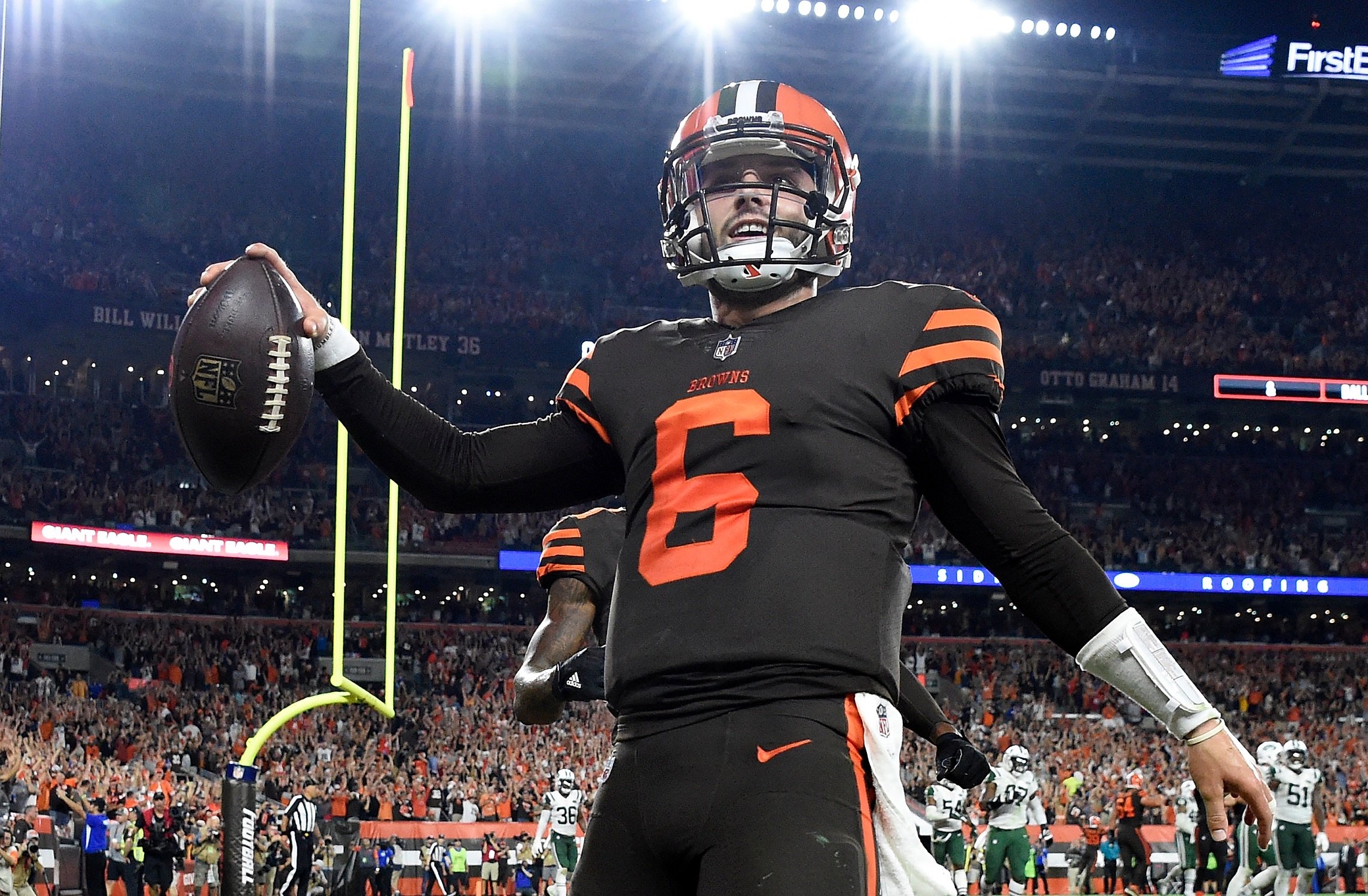 Baker Mayfield #6 on September 20, 2018 in Cleveland, Ohio