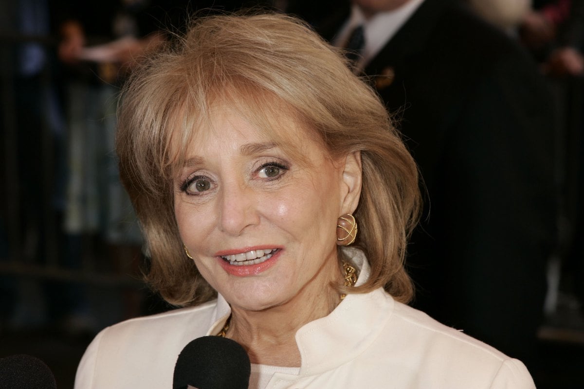 Barbara Walters arrives at the New Amsterdam theater for the Dana Reeve Memorial Service April 10, 2006 in New York City.