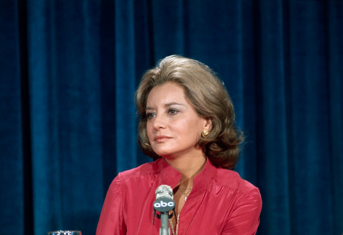 Barbara Walters during a press conference
