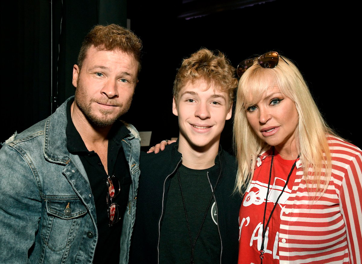 (L-R) Brian Littrell, his son Baylee Thomas Wylee Littrell, and his wife Leighanne Wallace attend the 54th Academy Of Country Music Awards Cumulus/Westwood One Radio Remotes on April 06, 2019 in Las Vegas, Nevada | Frazer Harrison/Getty Images for ACM