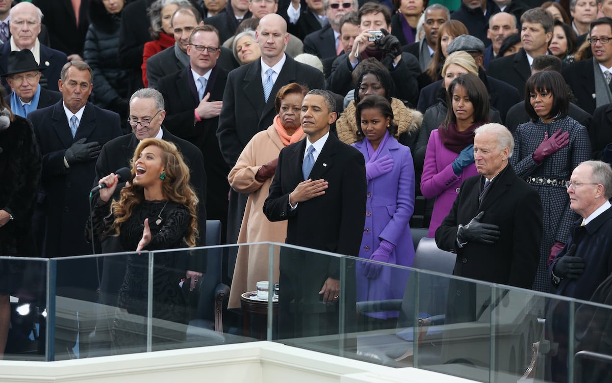Beyoncé at President Barack Obama's 2013 inauguration