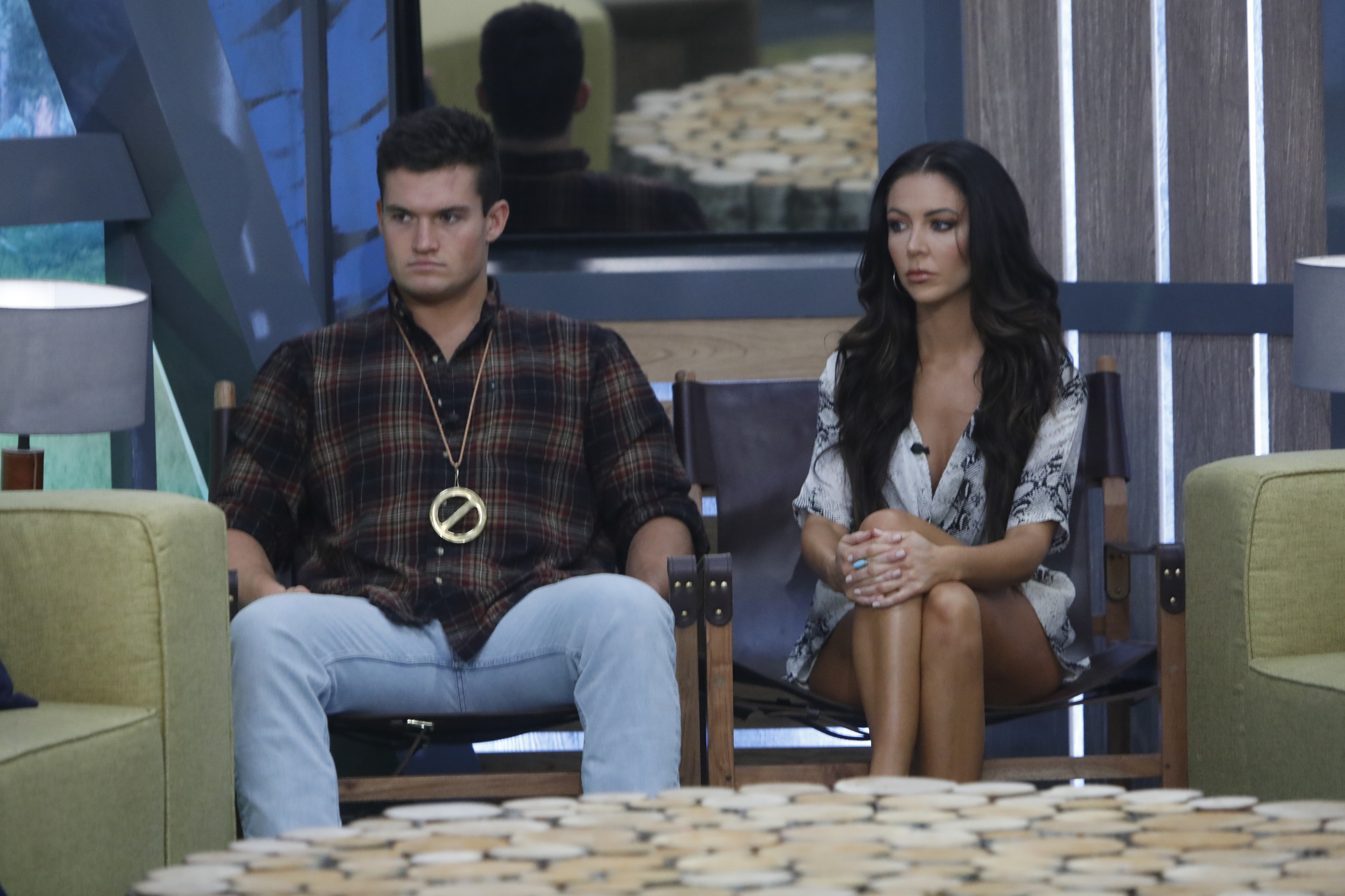 Jackson Michie and Holly Allen are on the block on the Big Brother Live Eviction show