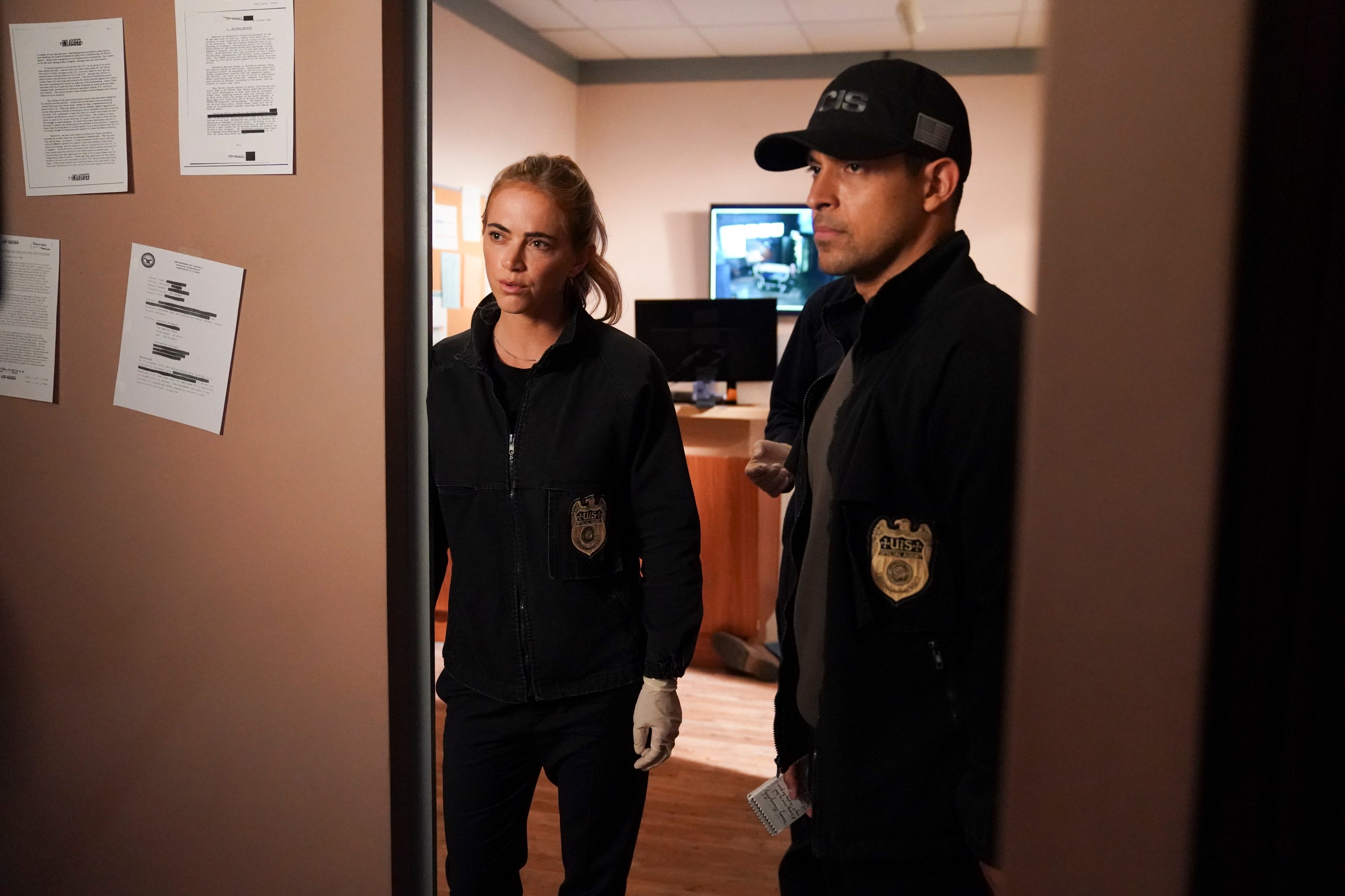 Bishop and Torres investigate. |  Sonja Flemming/CBS via Getty Images
