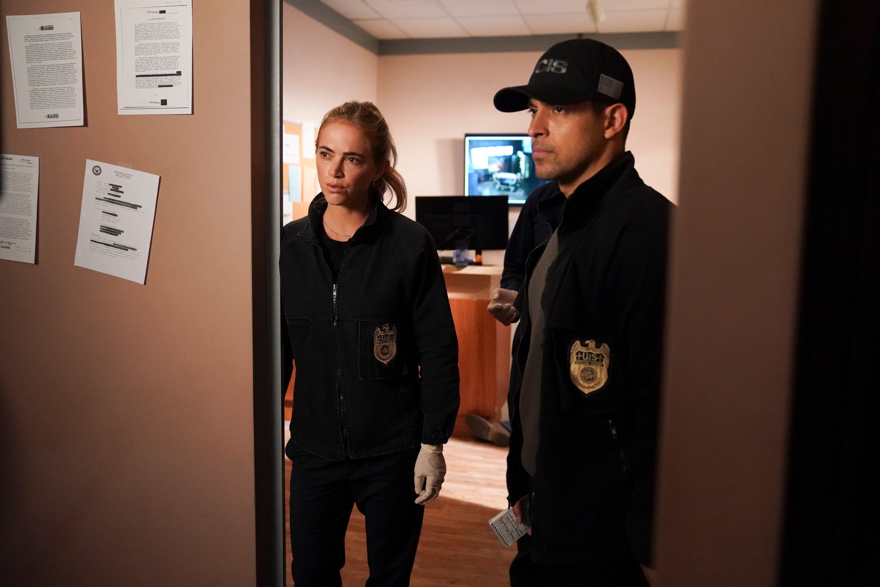 Bishop and Torres investigate. | Sonja Flemming/CBS via Getty Images