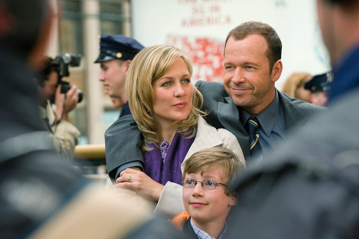 Amy Carlson as Linda and Donnie Wahlberg as Danny Reagan on 'Blue Bloods'