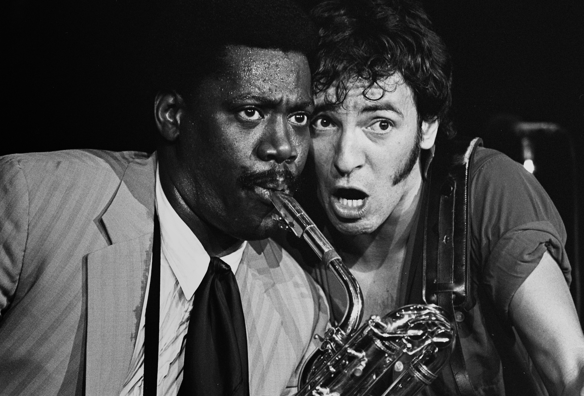 Legendary rock star and icon Bruce Springsteen performs with Clarence Clemons