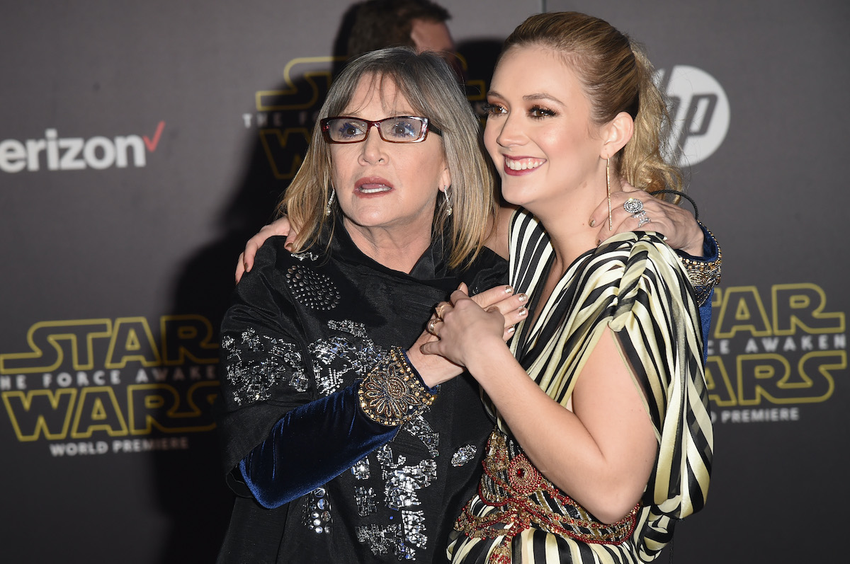 Carrie Fisher and Billie Lourd at the 'Star Wars: The Force Awakens' premiere