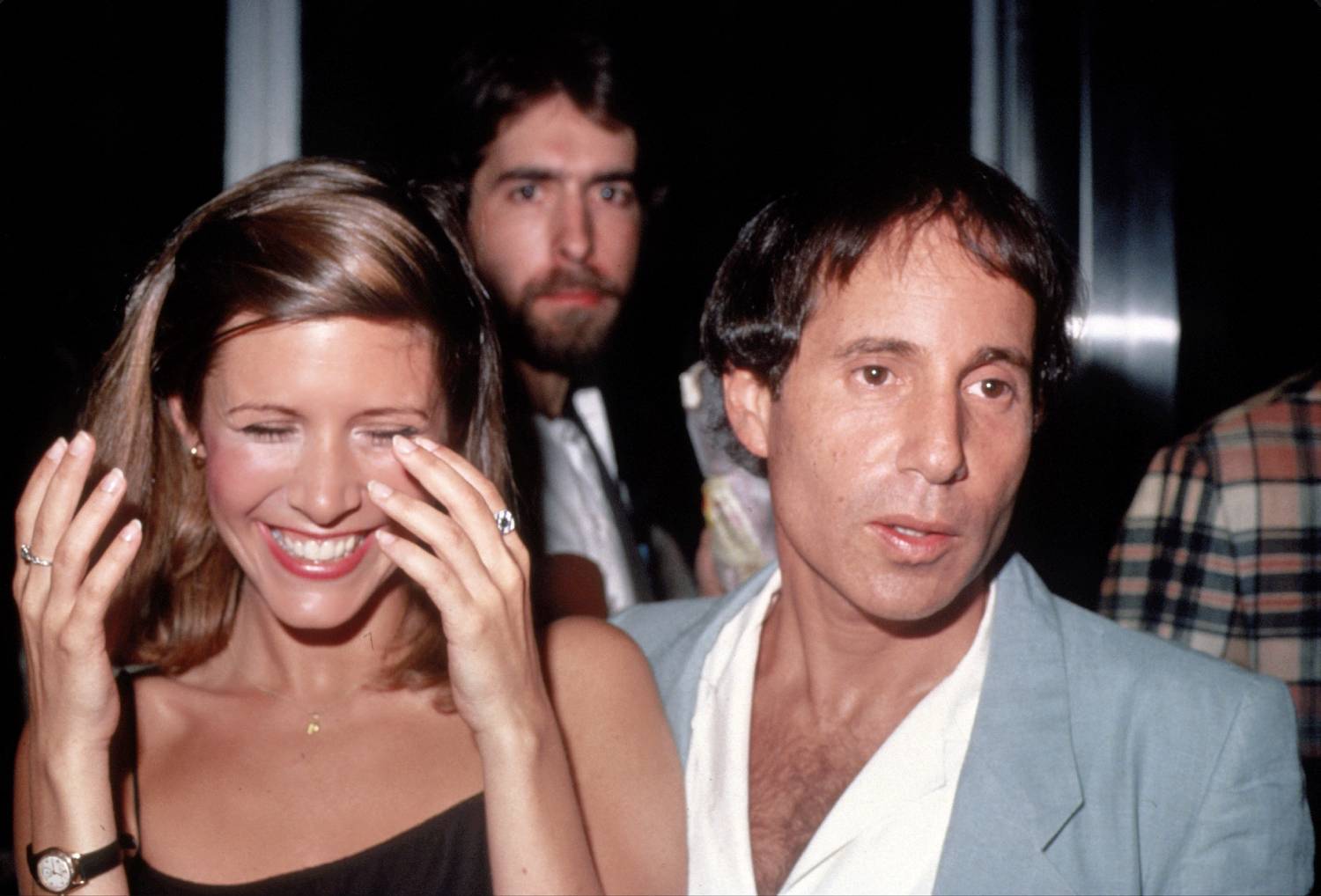 Carrie Fisher and Paul Simon circa 1983 in New York City
