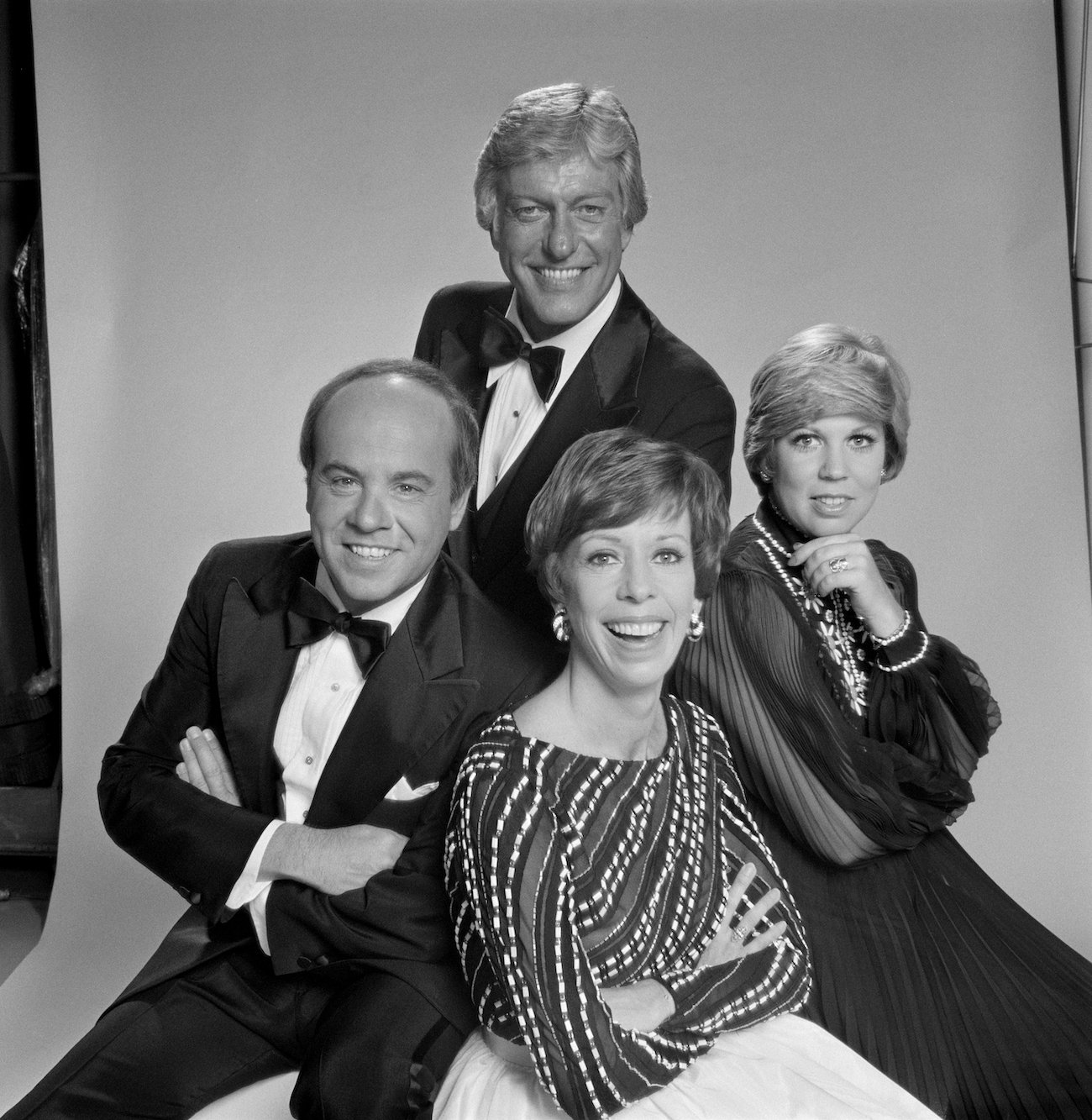 Tim Conway, Dick Van Dyke, Carol Burnett, and Vicki Lawrence of 'The Carol Burnett Show'