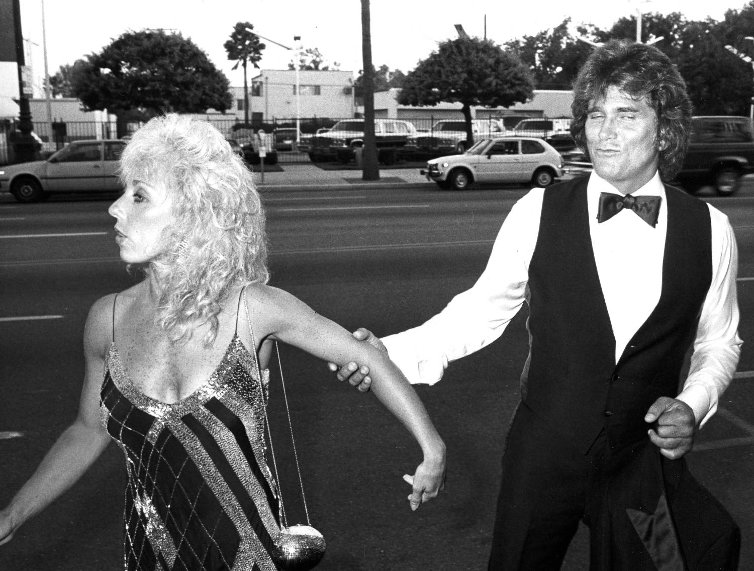 Actor Michael Landon and wife Cindy Clerico attend the premiere of "Sam's Son" on August 15, 1984 at the Academy Theater in Beverly Hills, California.