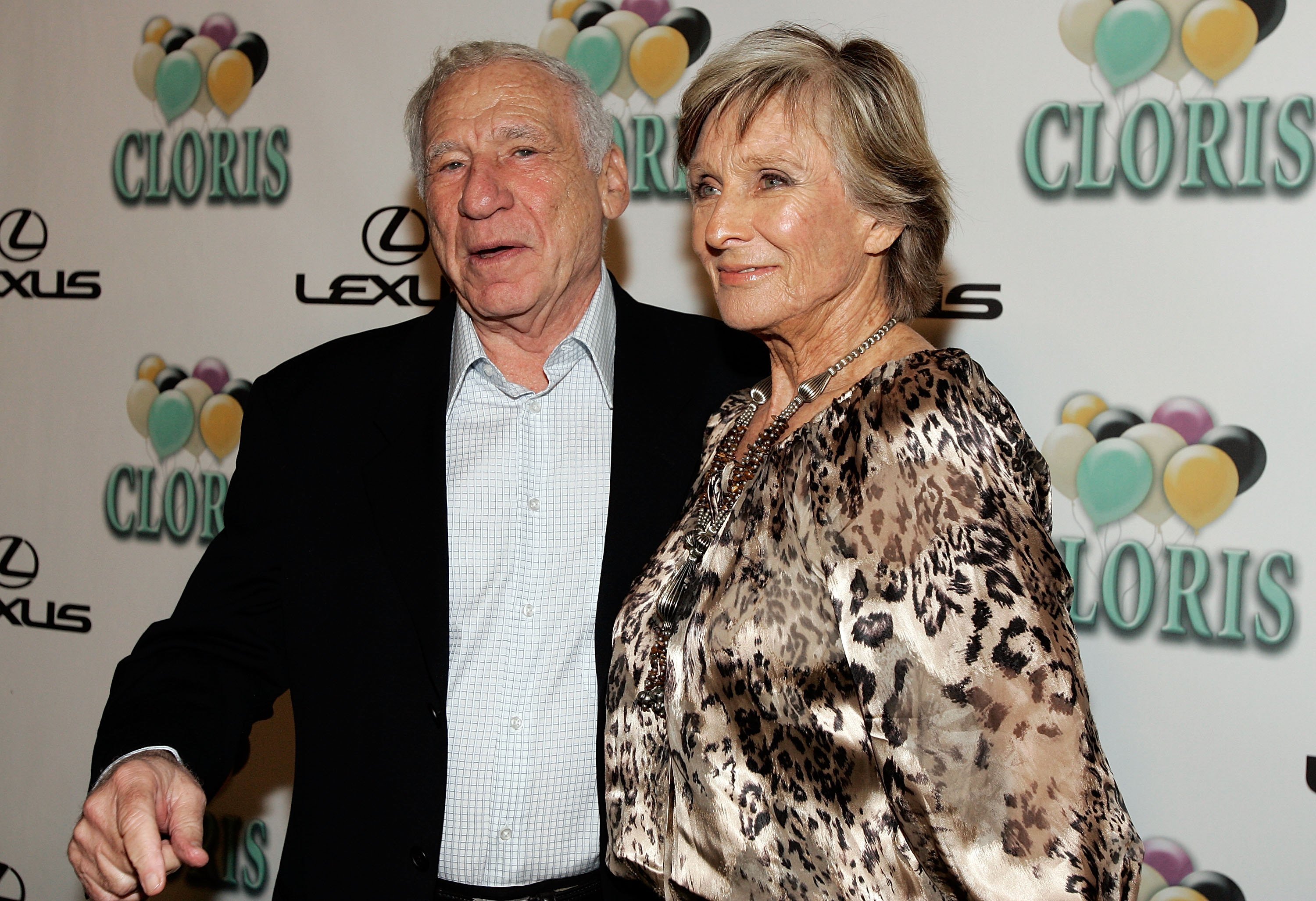 Cloris Leachman and Mel Brooks