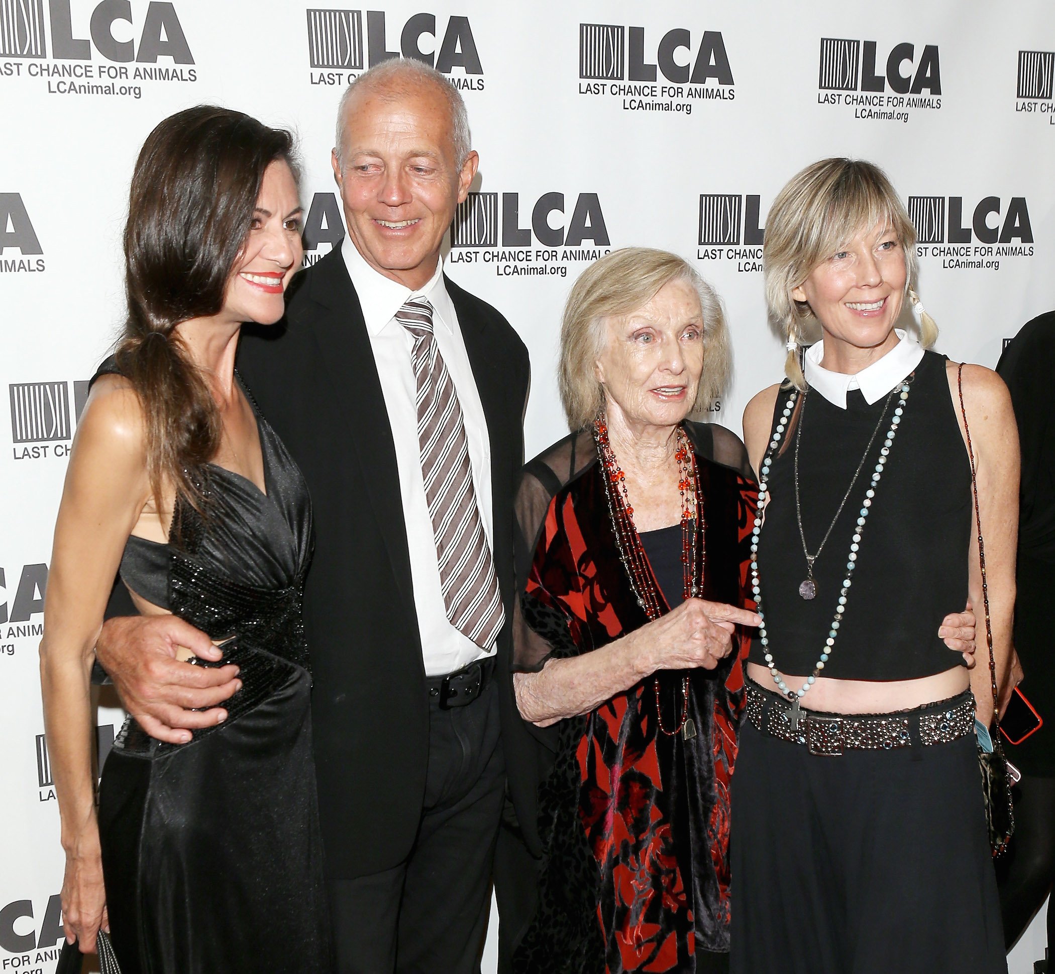 Cloris Leachman with her children arrive to the Last Chance for Animals 33rd Annual Celebrity Benefit Gala held at The Beverly Hilton Hotel