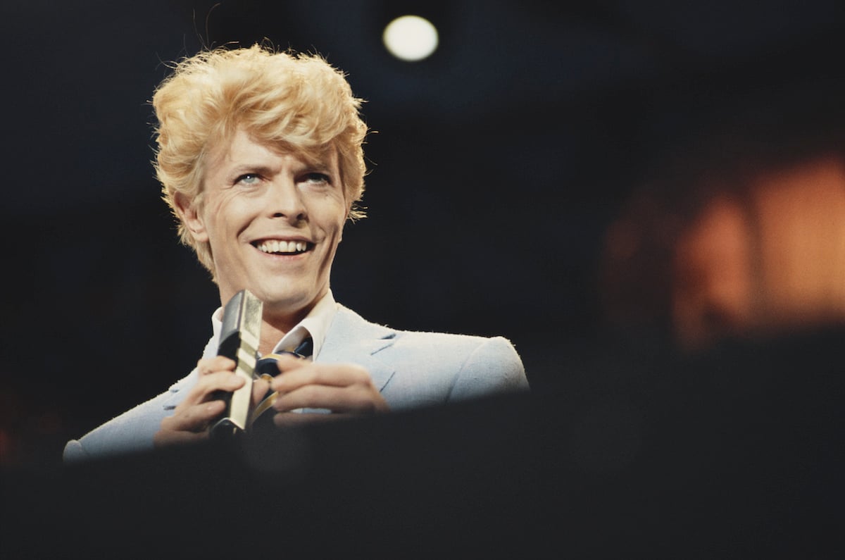 English singer and musician David Bowie (1947-2016) performs live on stage during the first night of his Serious Moonlight World Tour at the Vorst Forest Nationaal in Brussels, Belgium on 18th May 1983. 