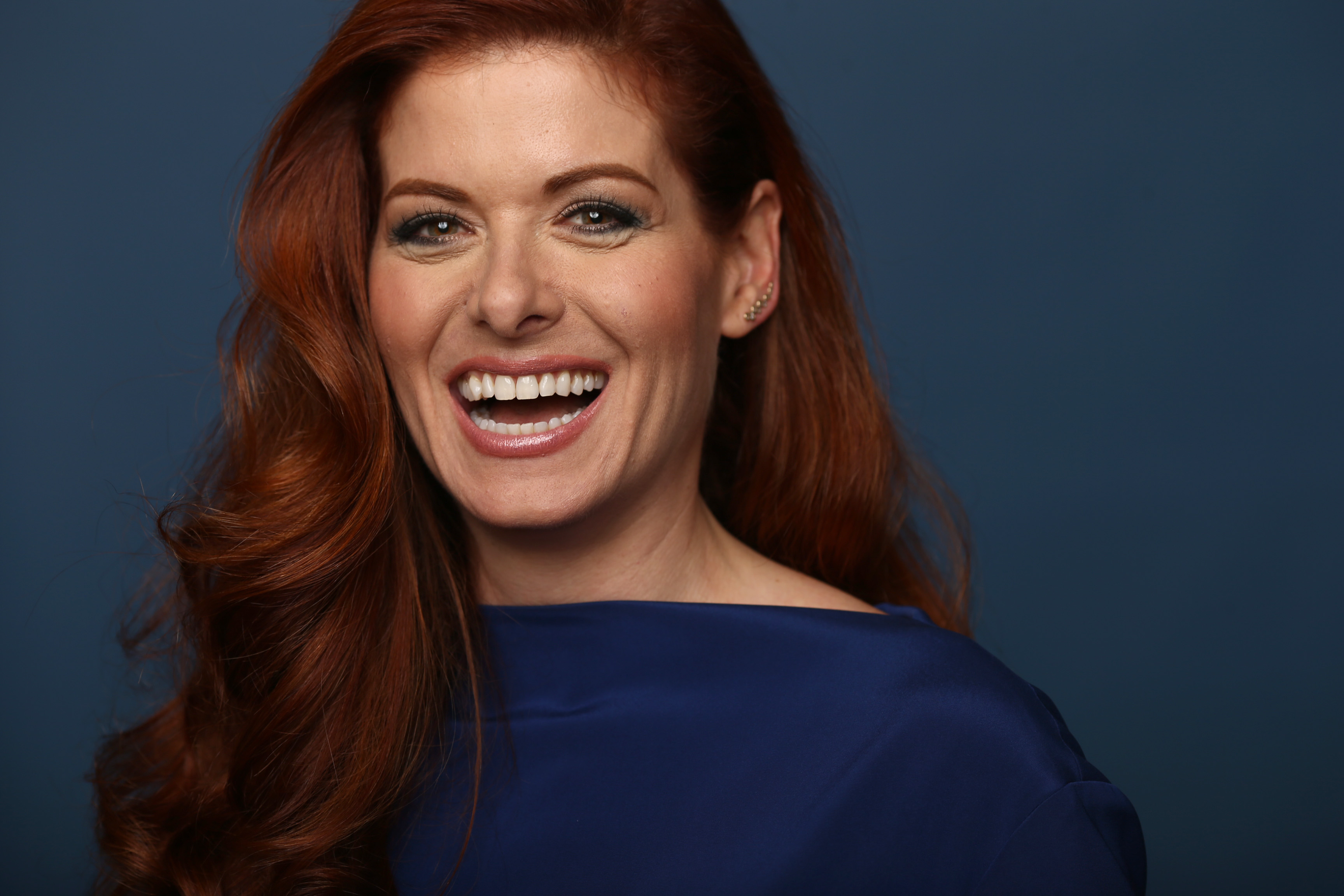 Debra Messing poses for a portrait during the NBCUniversal Press Tour at the Beverly Hilton