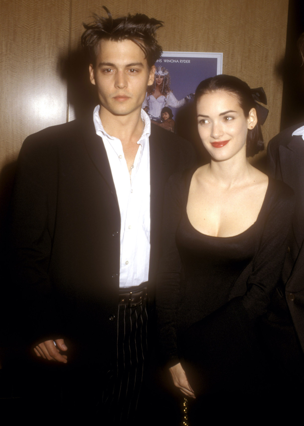 Johnny Depp and Winona Ryder during 'Mermaids' Premiere