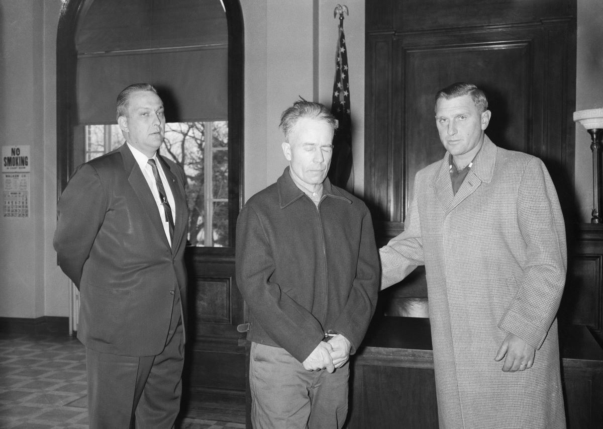 Ed Gein with his attorney Arthur Schley