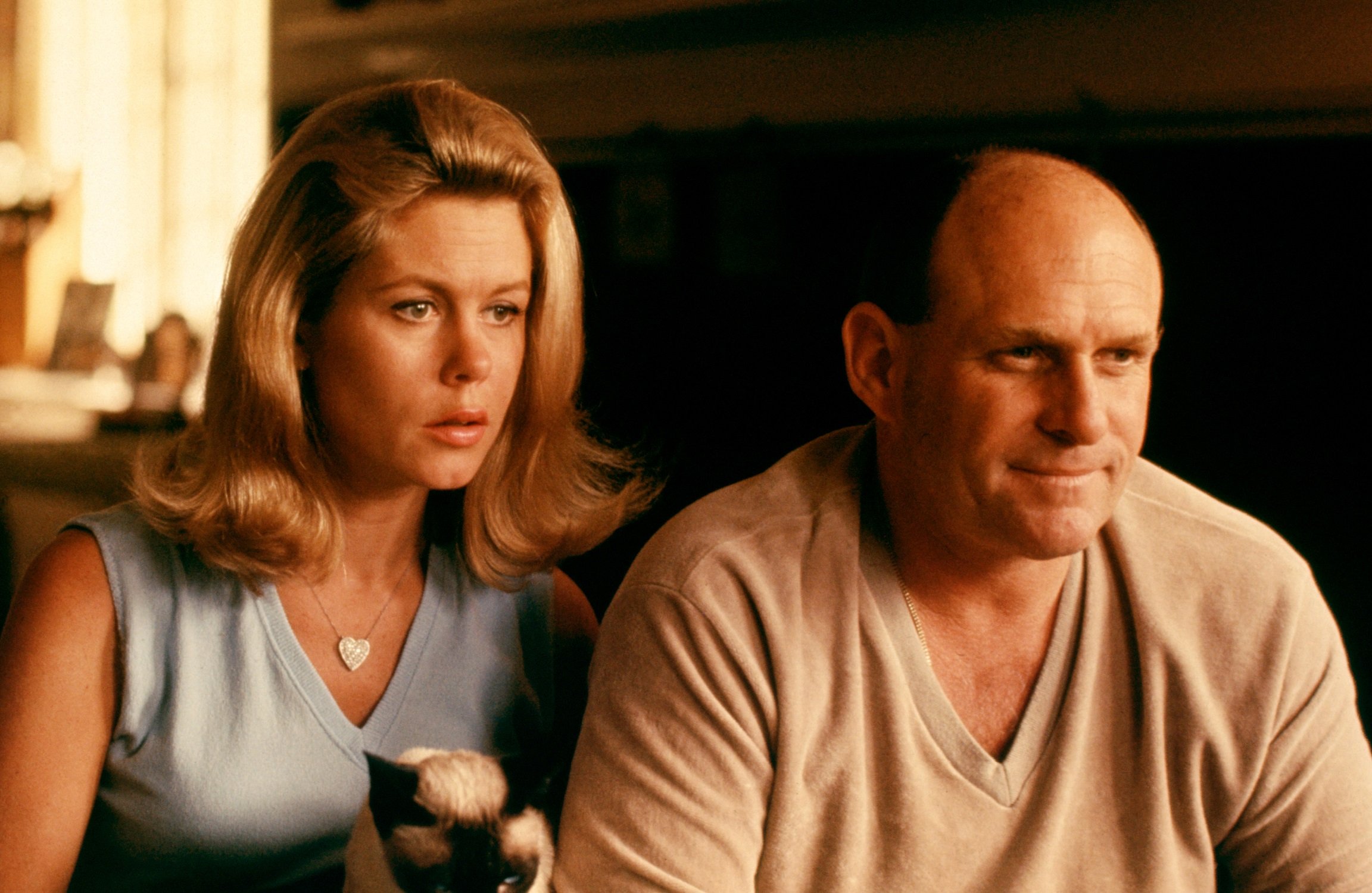 Elizabeth Montgomery and William Asher pose for a portrait at home circa 1966