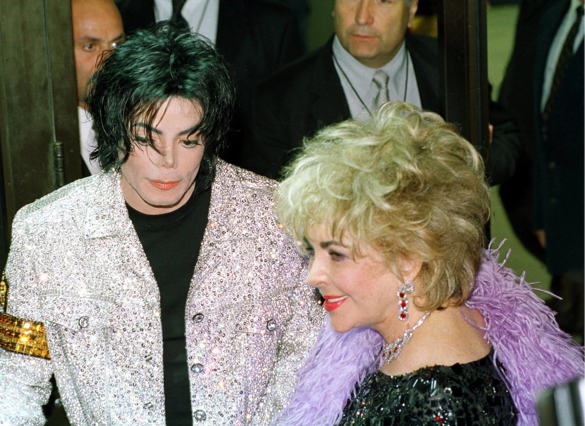 Michael Jackson and Elizabeth Taylor arriving for Michael Jackson's concert, at Madison Square Garden in New York City.