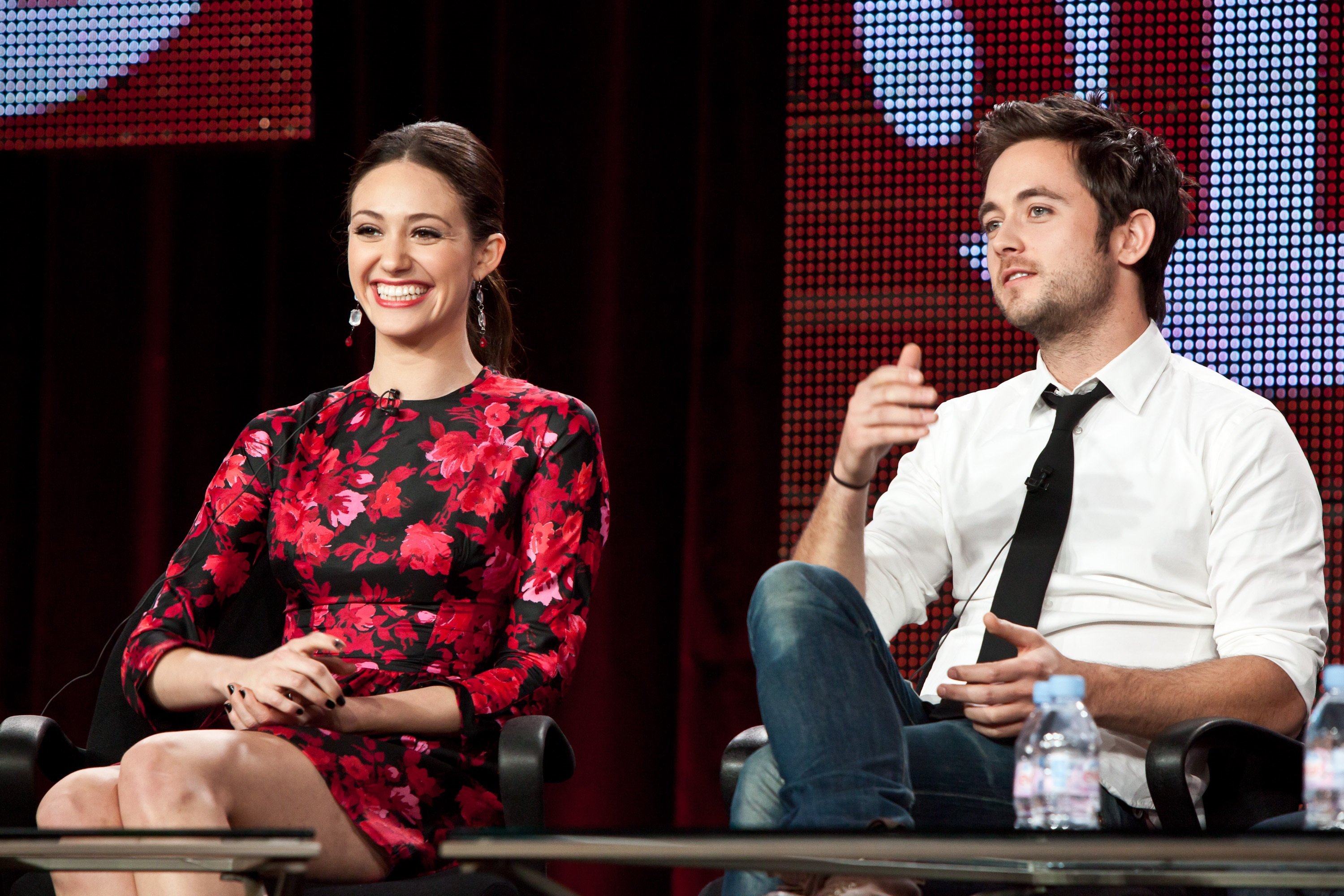 Actors Emmy Rossum and Justin Chatwin of 'Shameless'