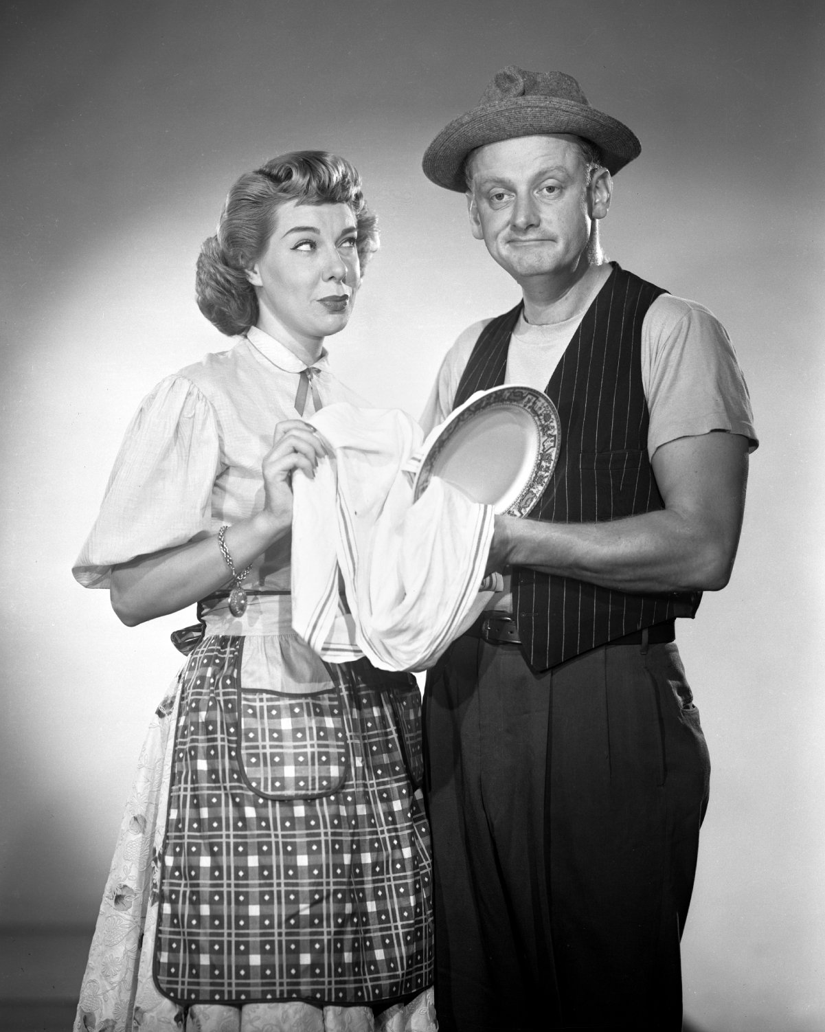 Joyce Randolph and Art Carney