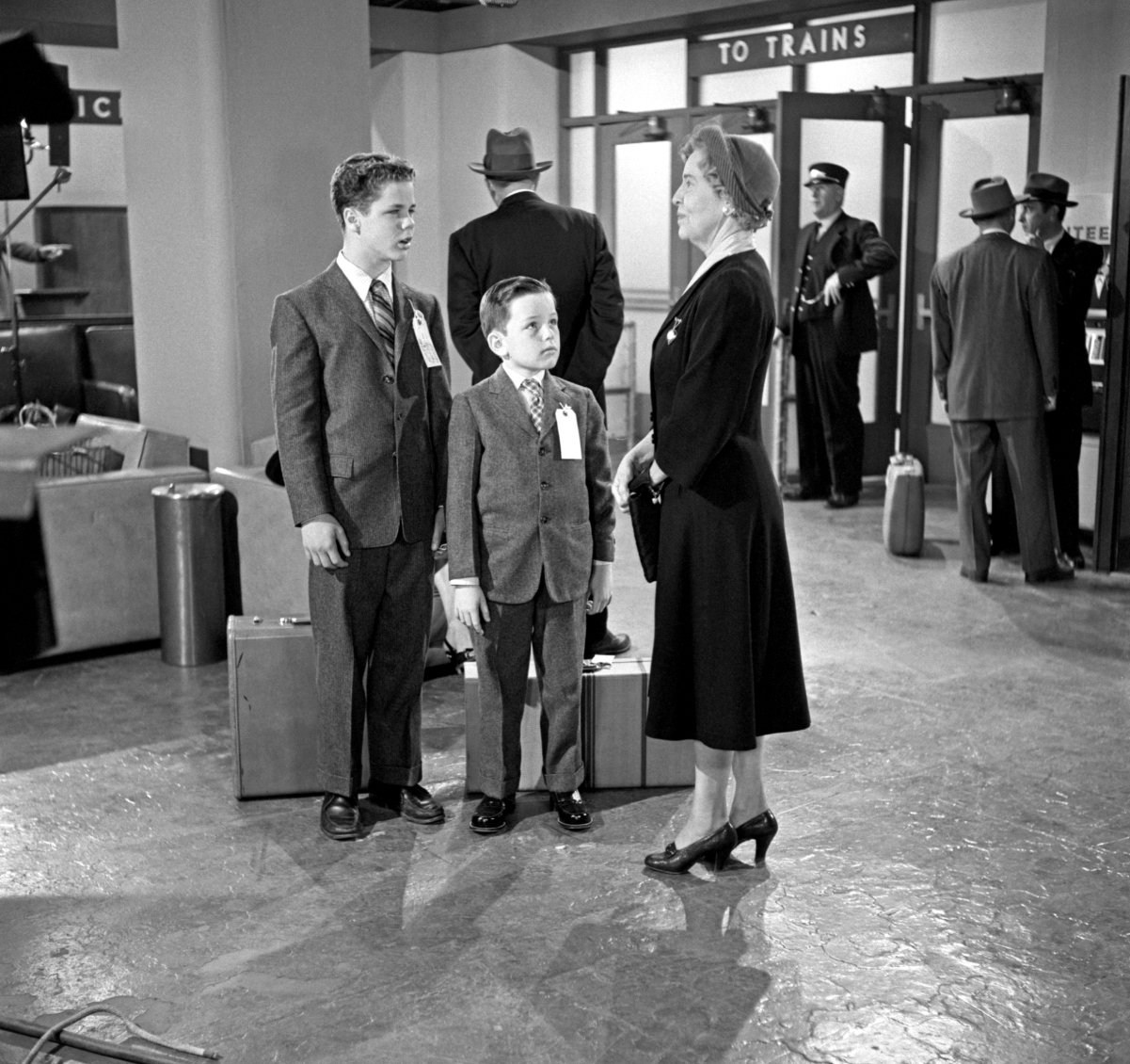 Jerry Mathers, center, in a scene from 'Leave It to Beaver,' 1958