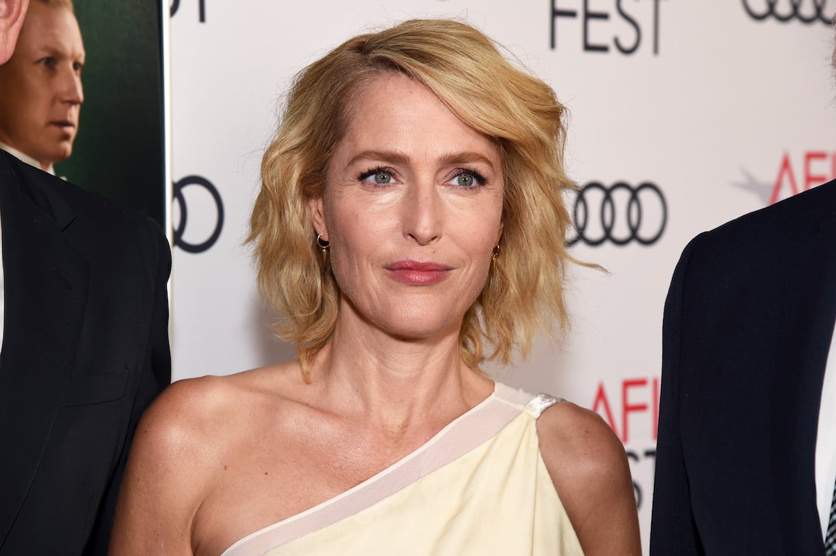 Gillian Anderson attends the Peter Morgan tribute during 'The Crown' premiere