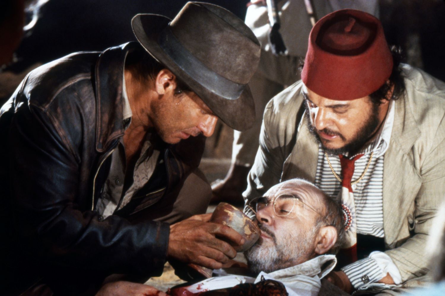 Harrison Ford, John Rhys-Davies and Sean Connery in 'Indiana Jones and the Last Crusade'