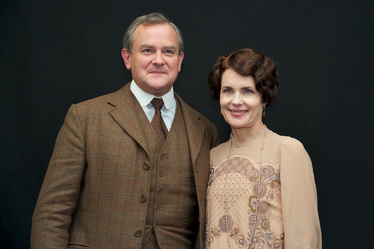 Hugh Bonneville and Elizabeth McGovern on the set of 'Downton Abbey'