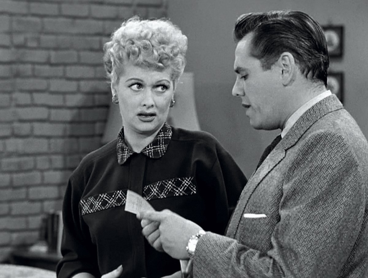 Lucille Ball as Lucy Ricardo and Desi Arnaz as Ricky Ricardo