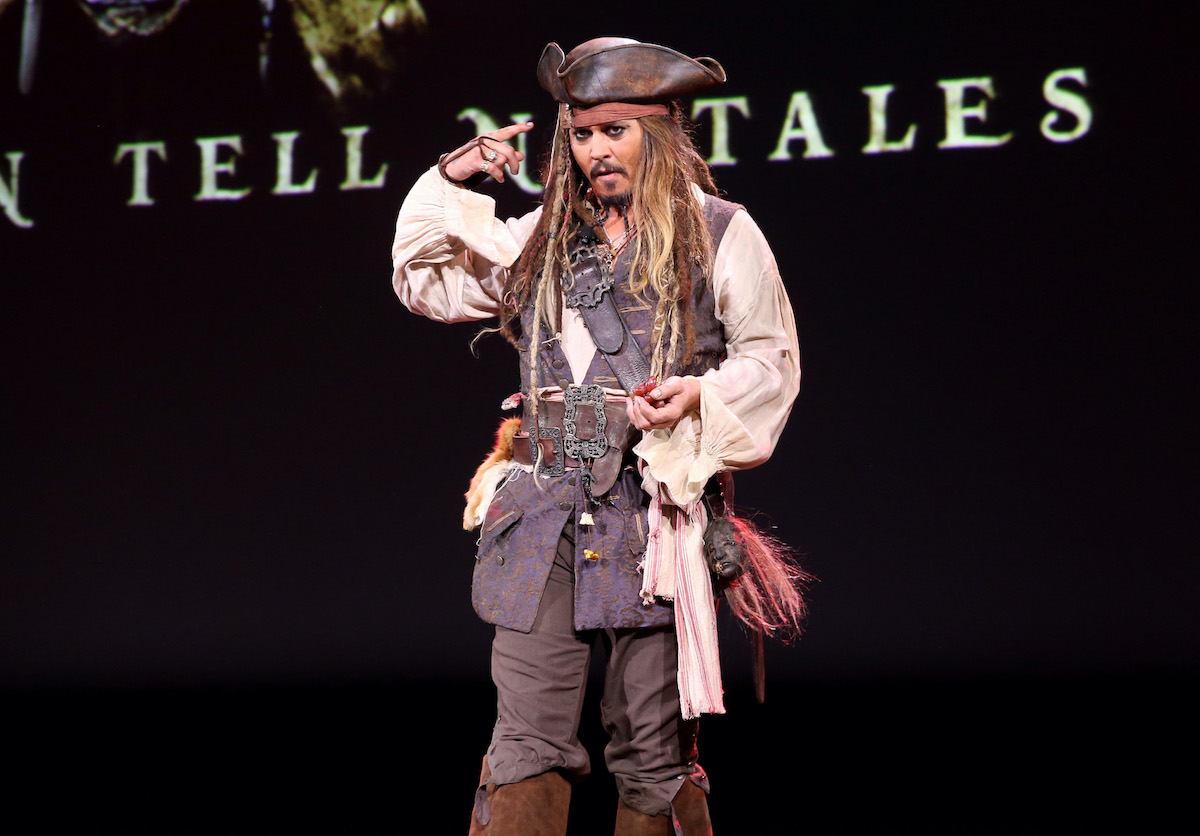 Johnny Depp as Captain Jack Sparrow at Disney's D23 EXPO