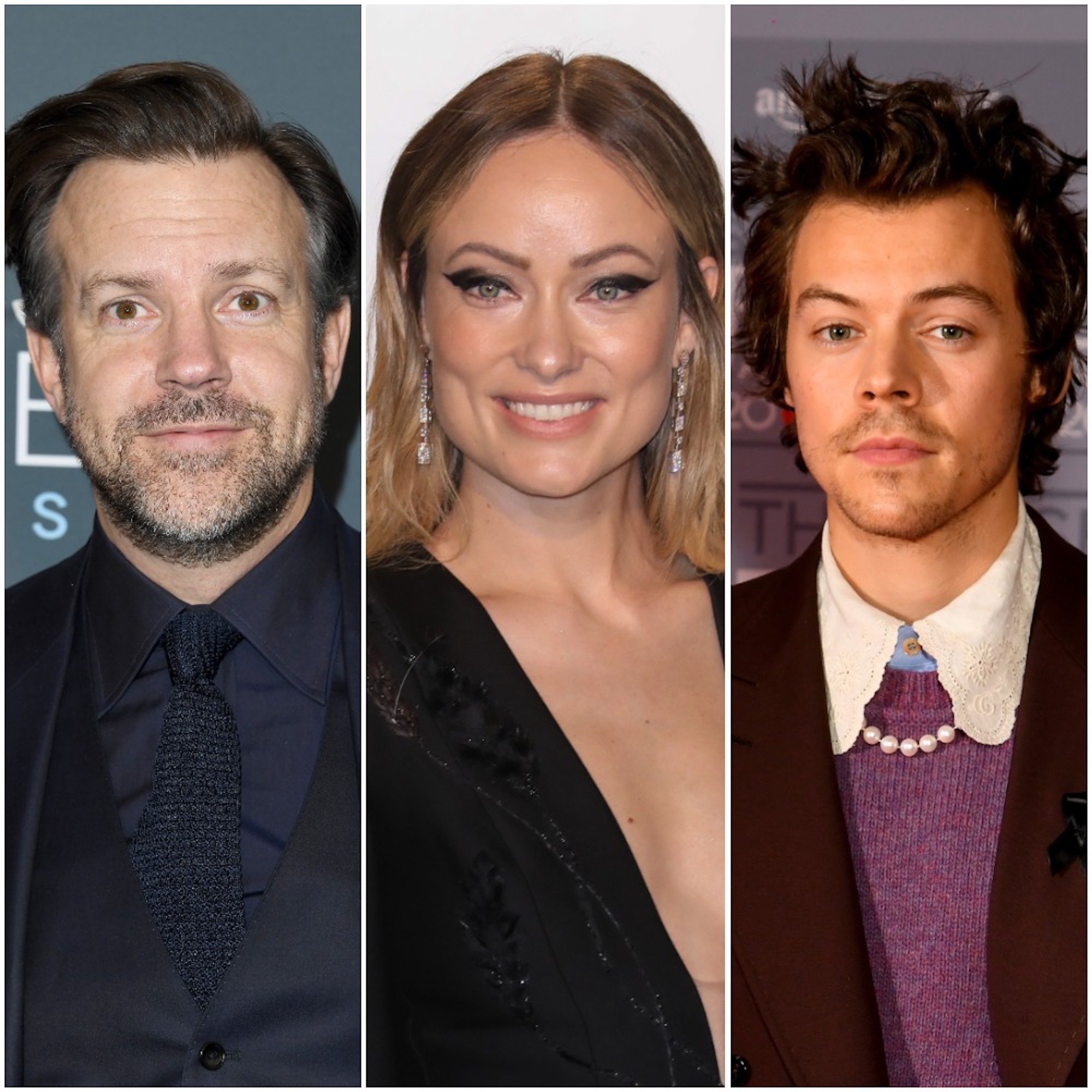 Jason Sudeikis, Olivia Wilde, and Harry Styles