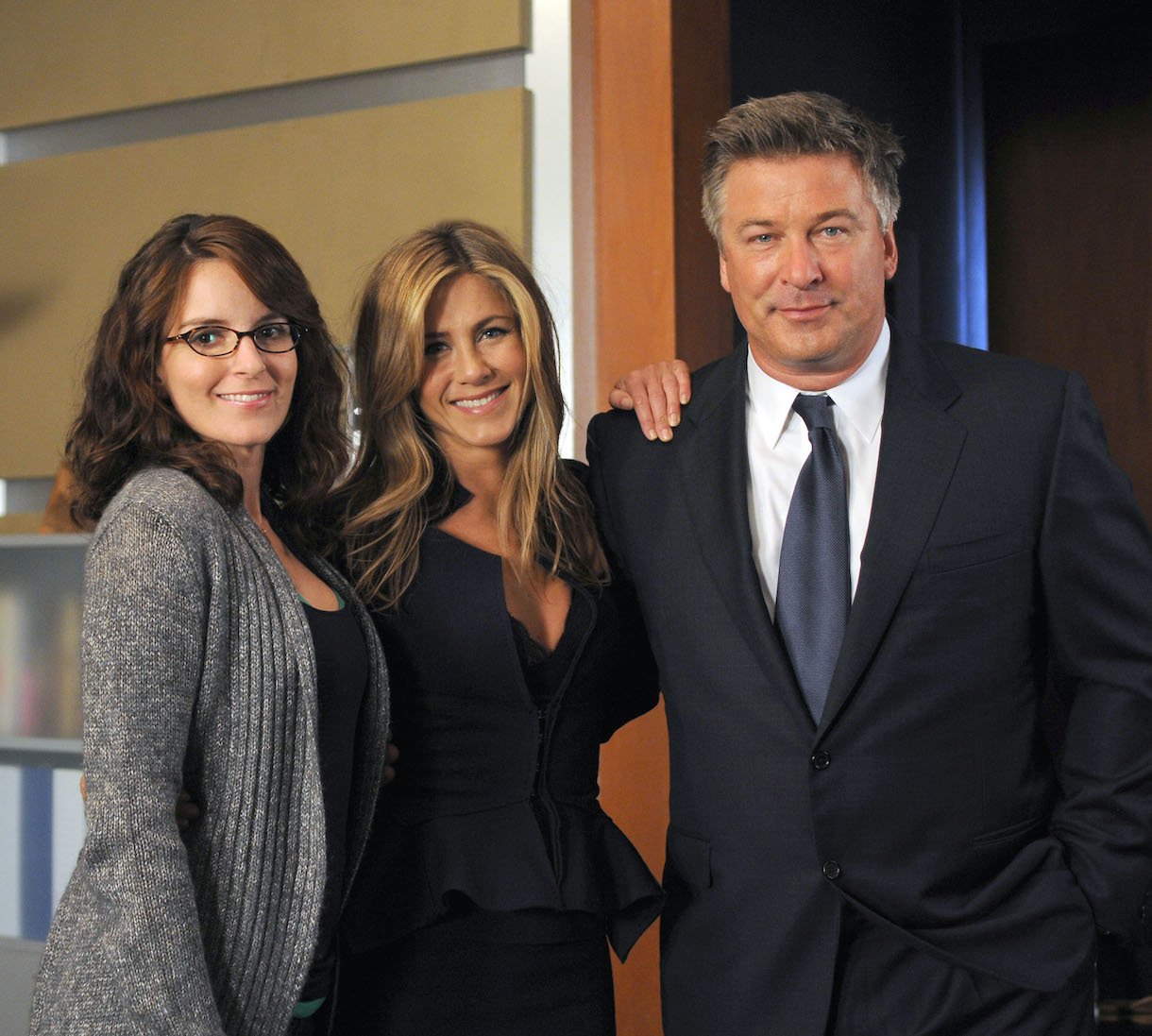 30 ROCK Tina Fey as Liz Lemon, Jennifer Aniston as Claire Harper, Alec Baldwin as Jack Donaghy