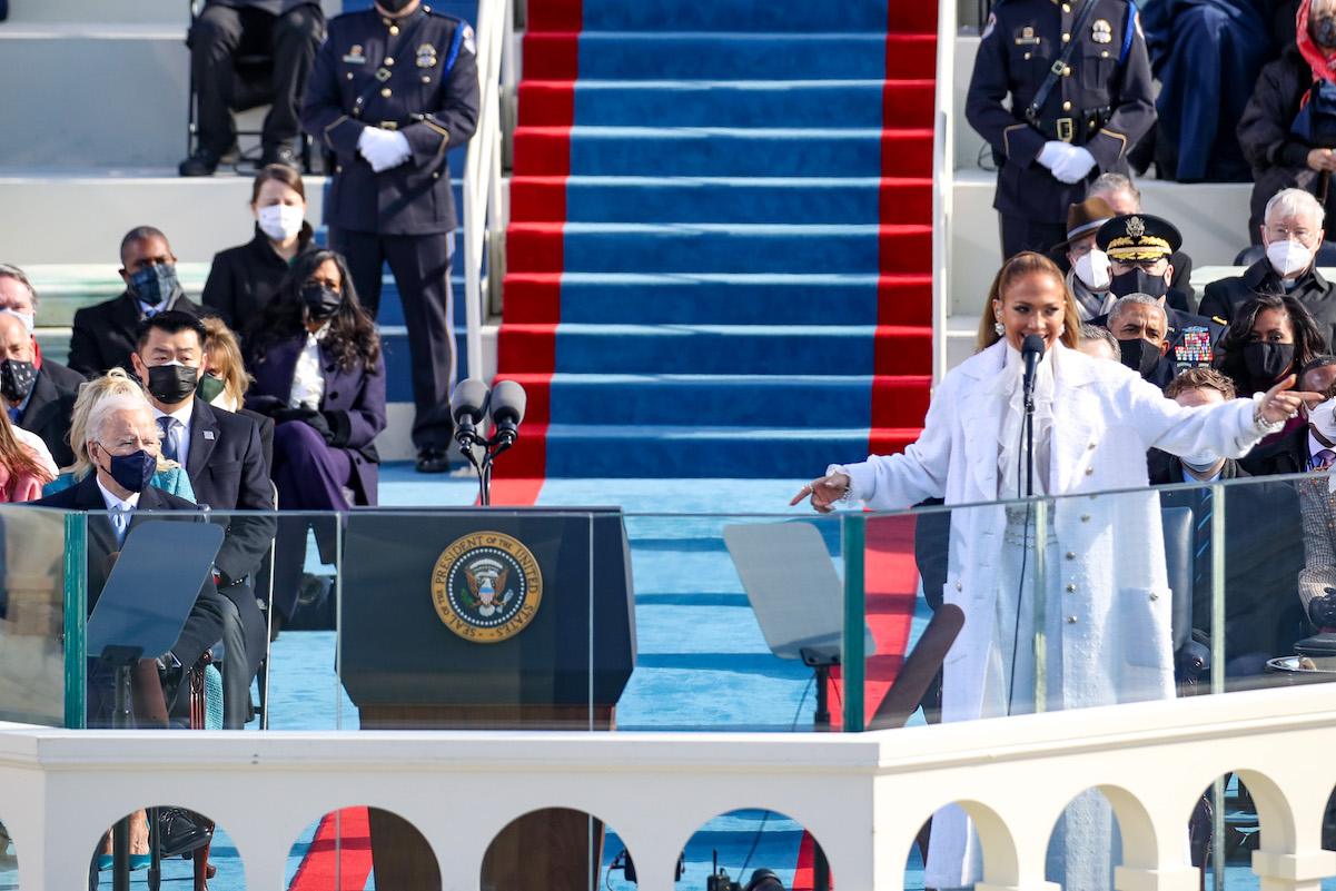Jennifer Lopez at Joe Biden's inauguration
