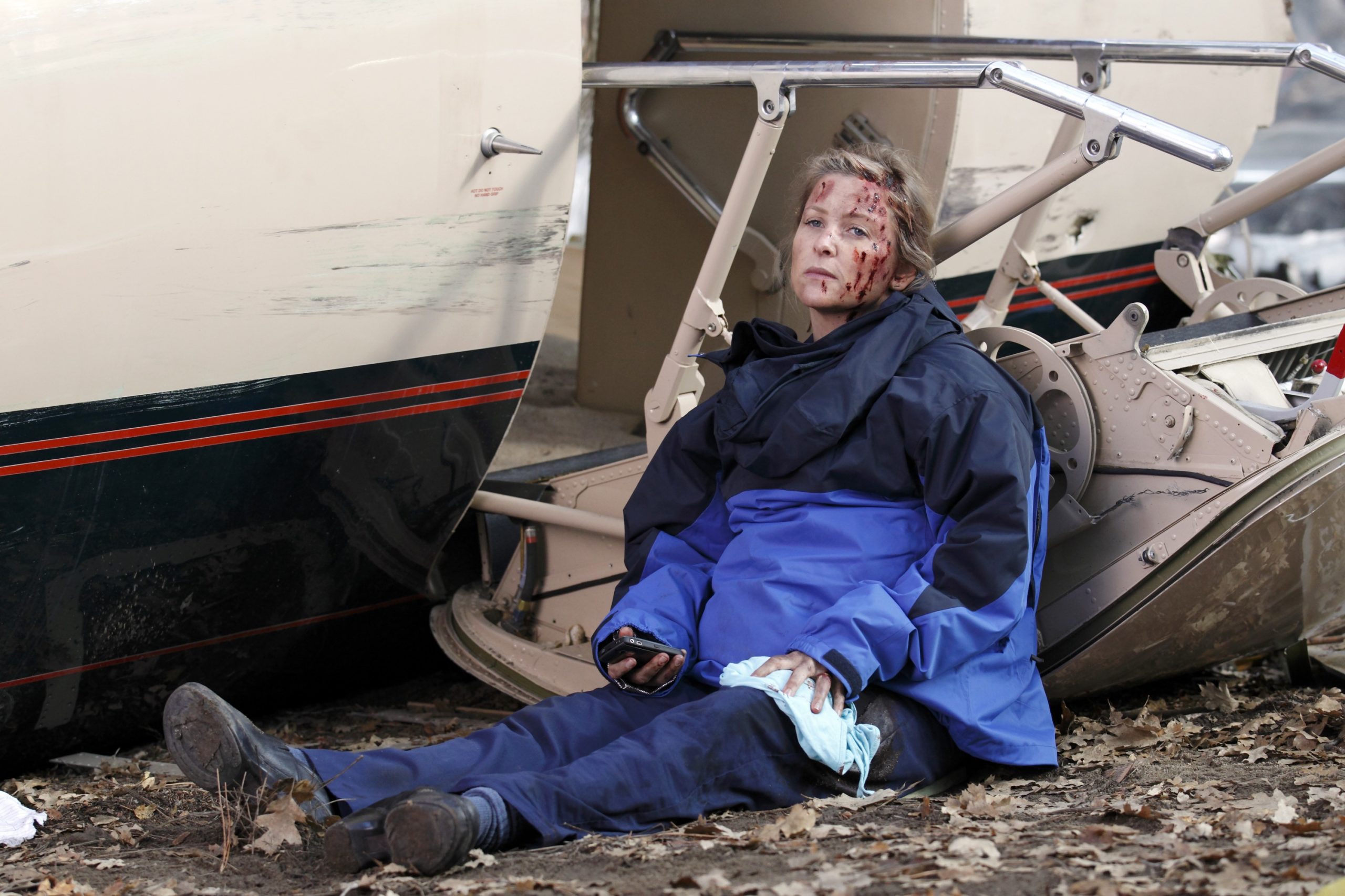 What happened to Arizona Robbins after the plane crash?