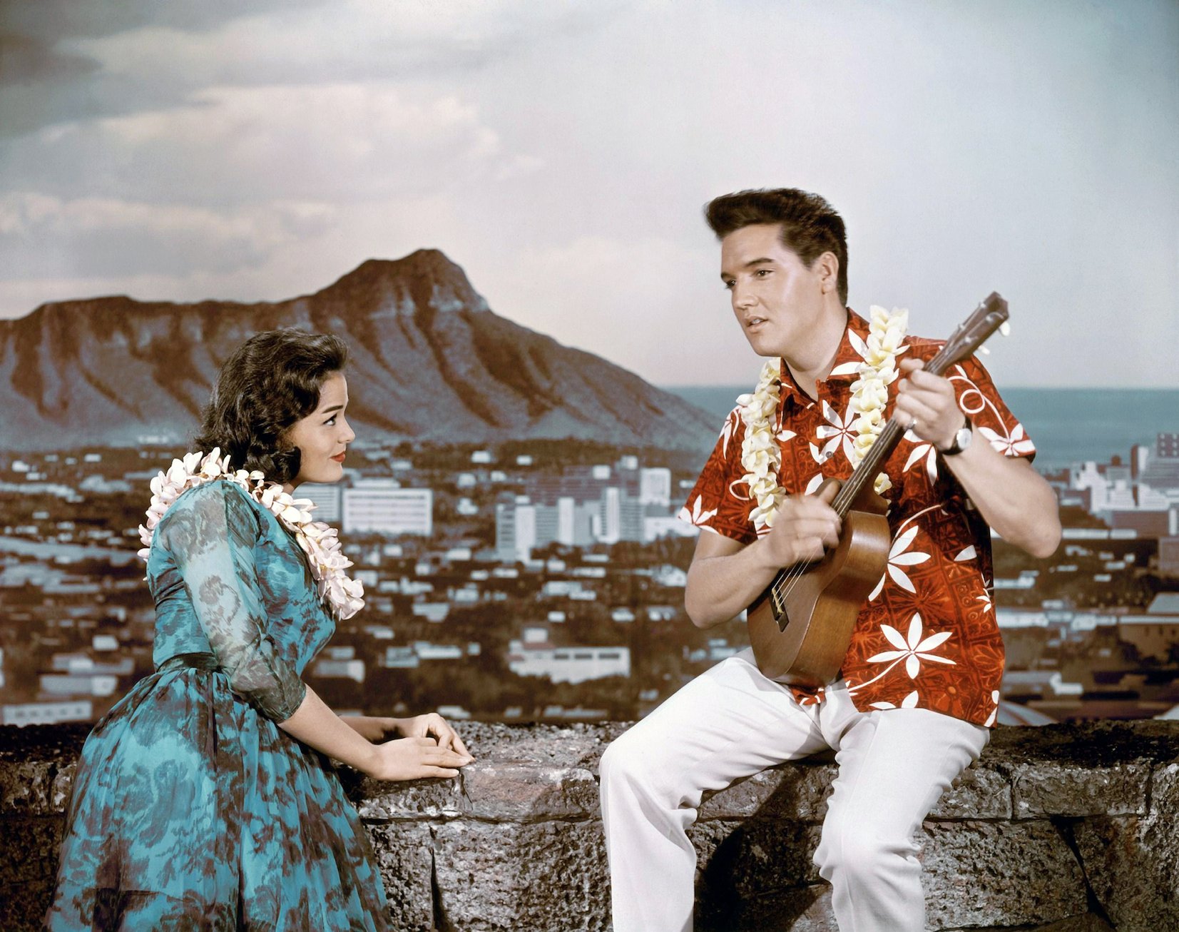 Joan Blackman and Elvis Presley