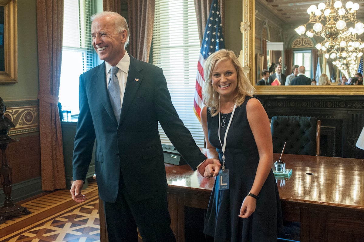 Vice President Joe Biden, Amy Poehler as Leslie Knope on 'Parks and Recreation'