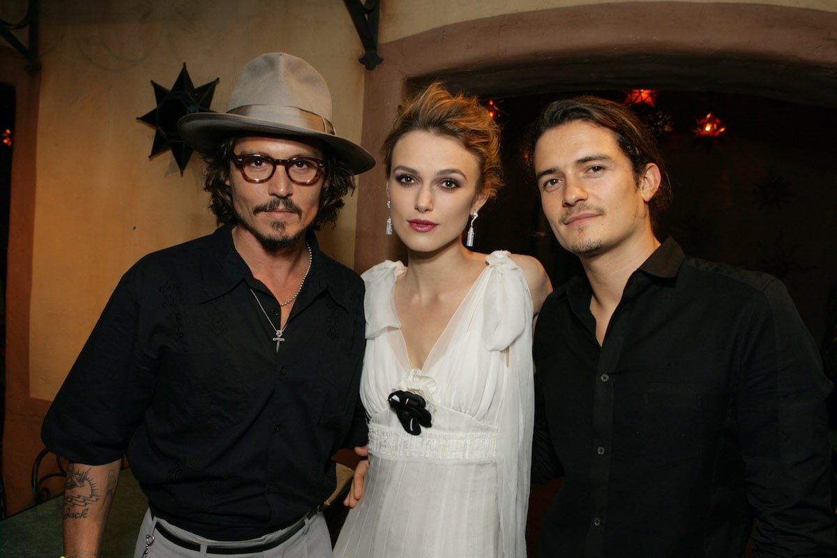 Johnny Depp, Keira Knightley and Orlando Bloom